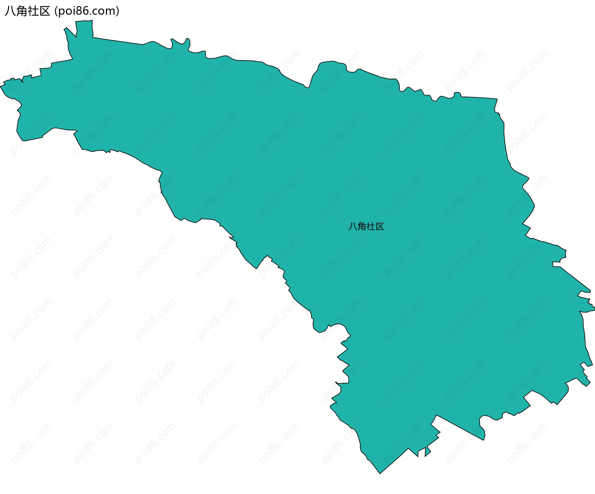 八角社区边界地图
