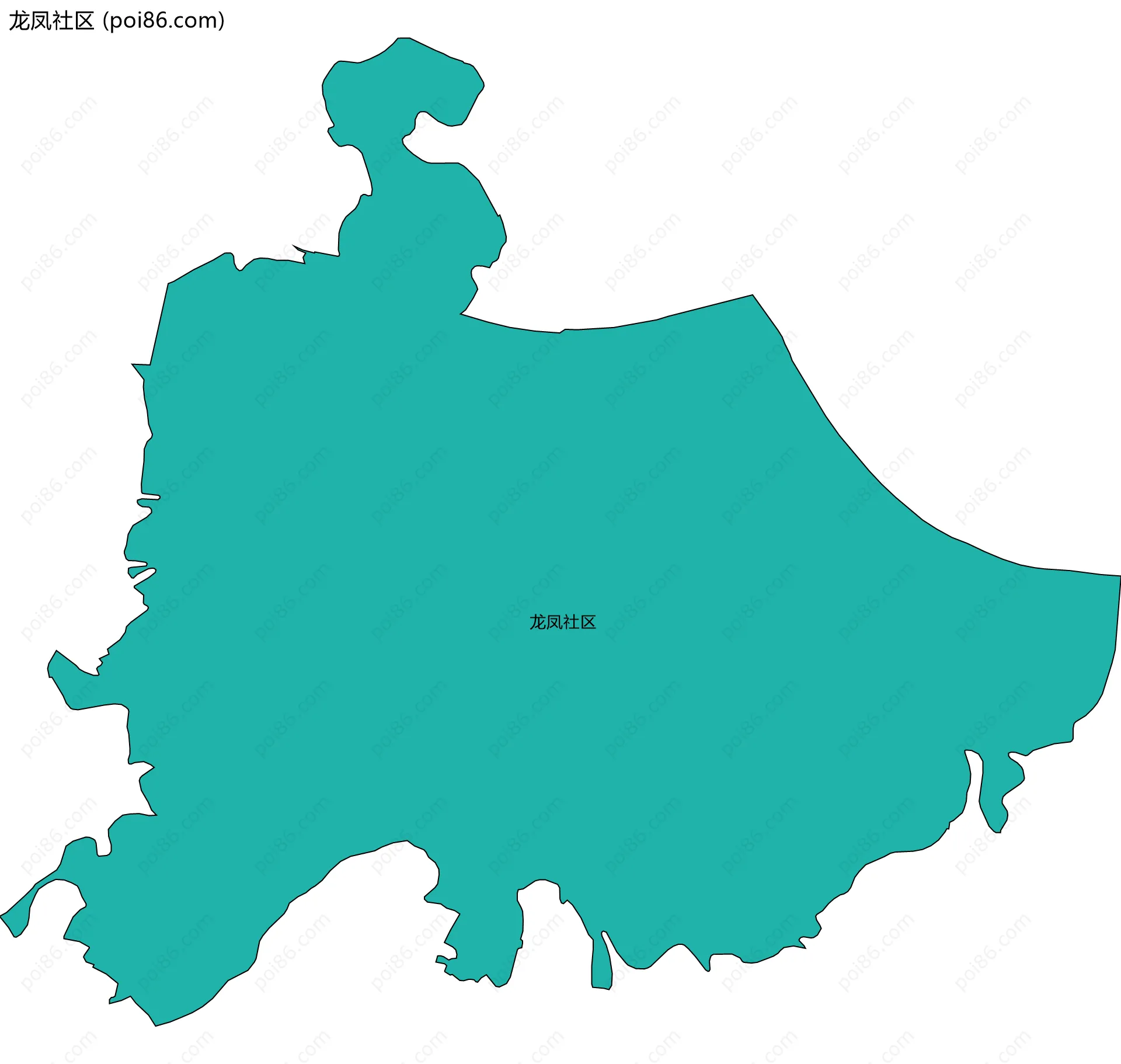 龙凤社区边界地图