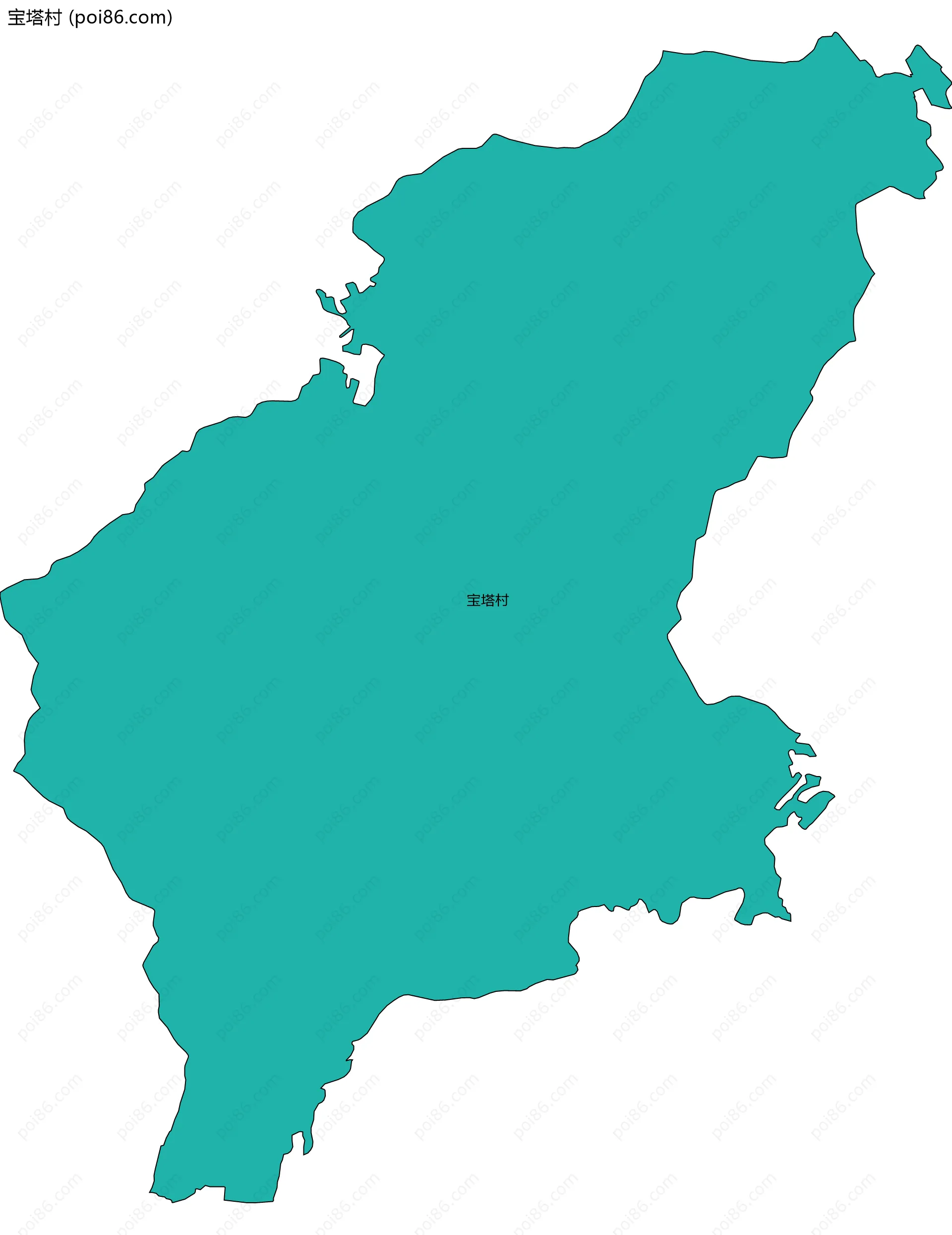 宝塔村边界地图