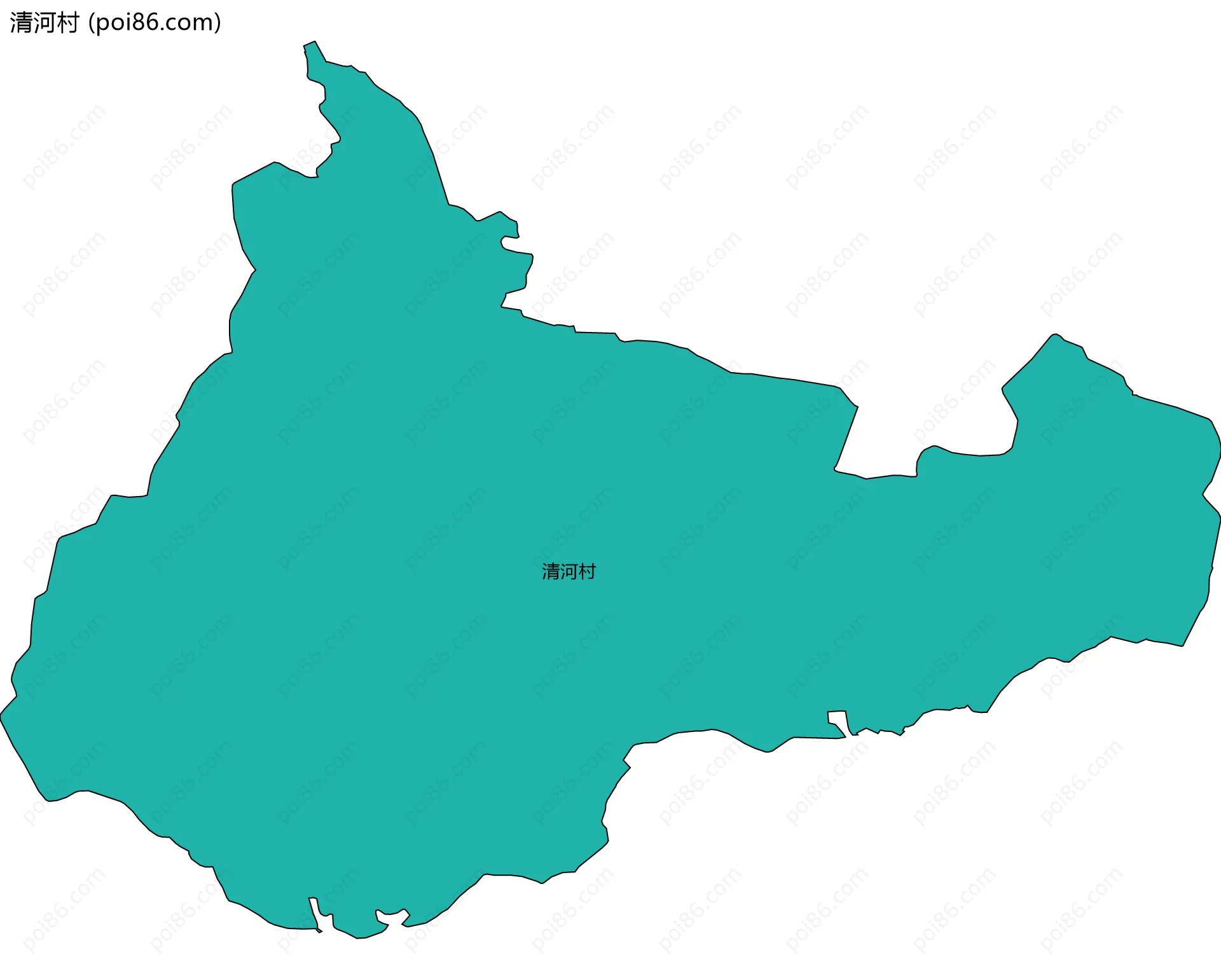 清河村边界地图