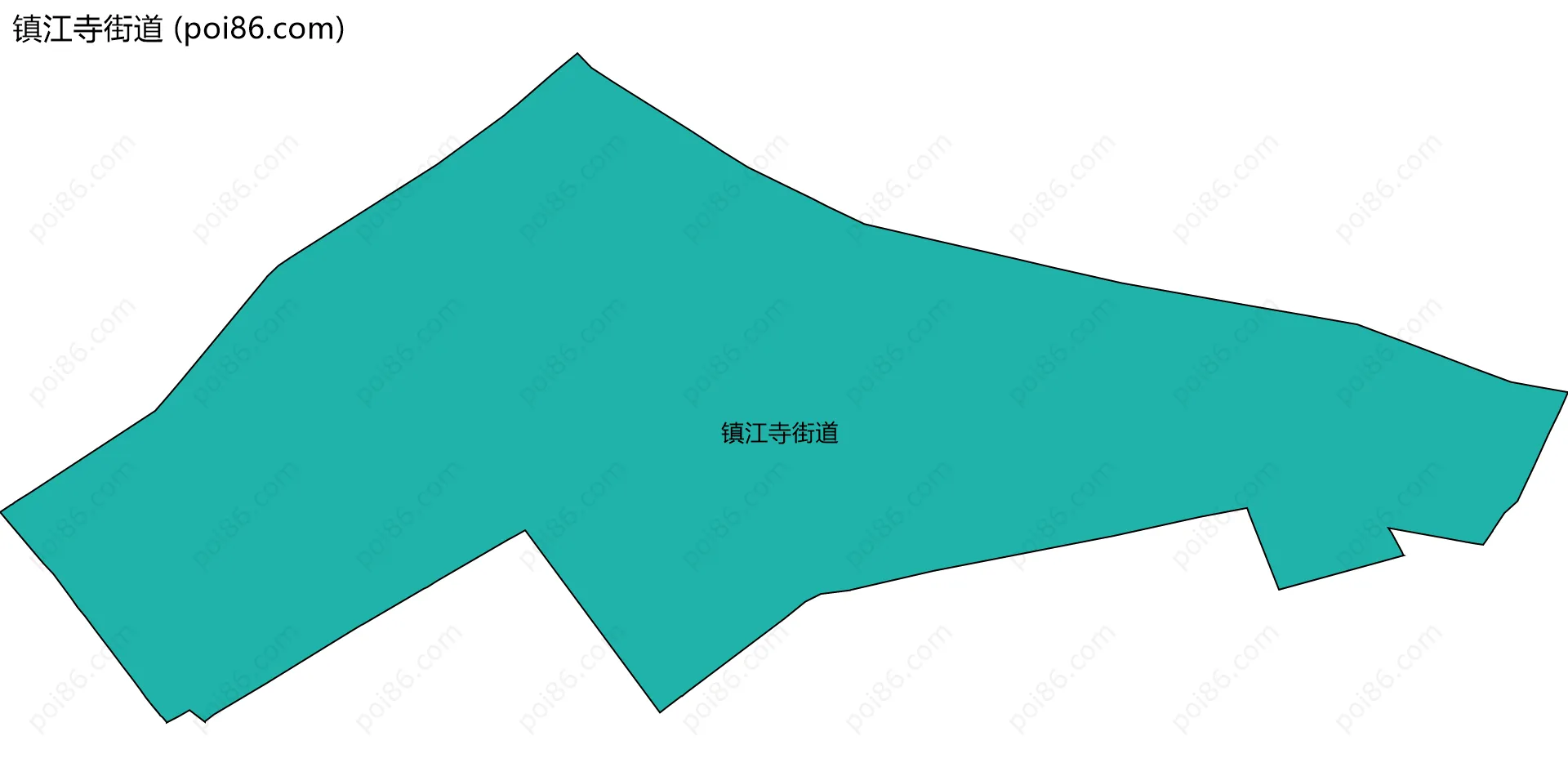 镇江寺街道边界地图