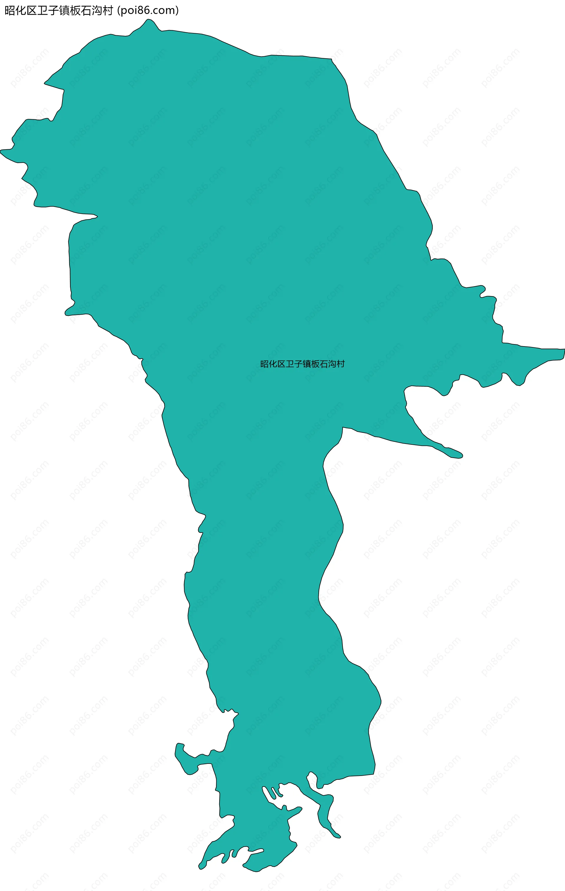 昭化区卫子镇板石沟村边界地图