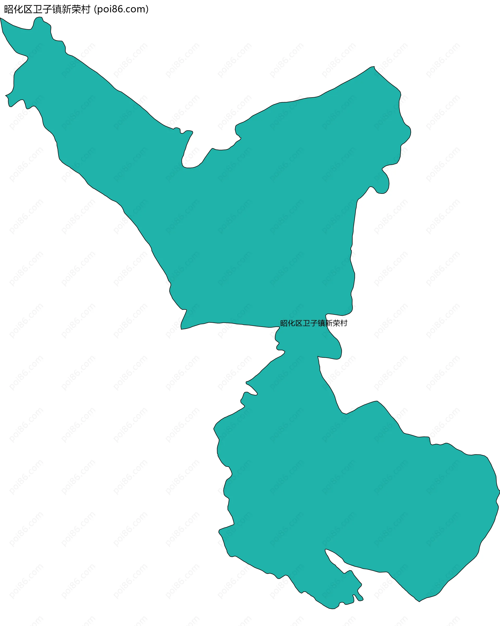 昭化区卫子镇新荣村边界地图