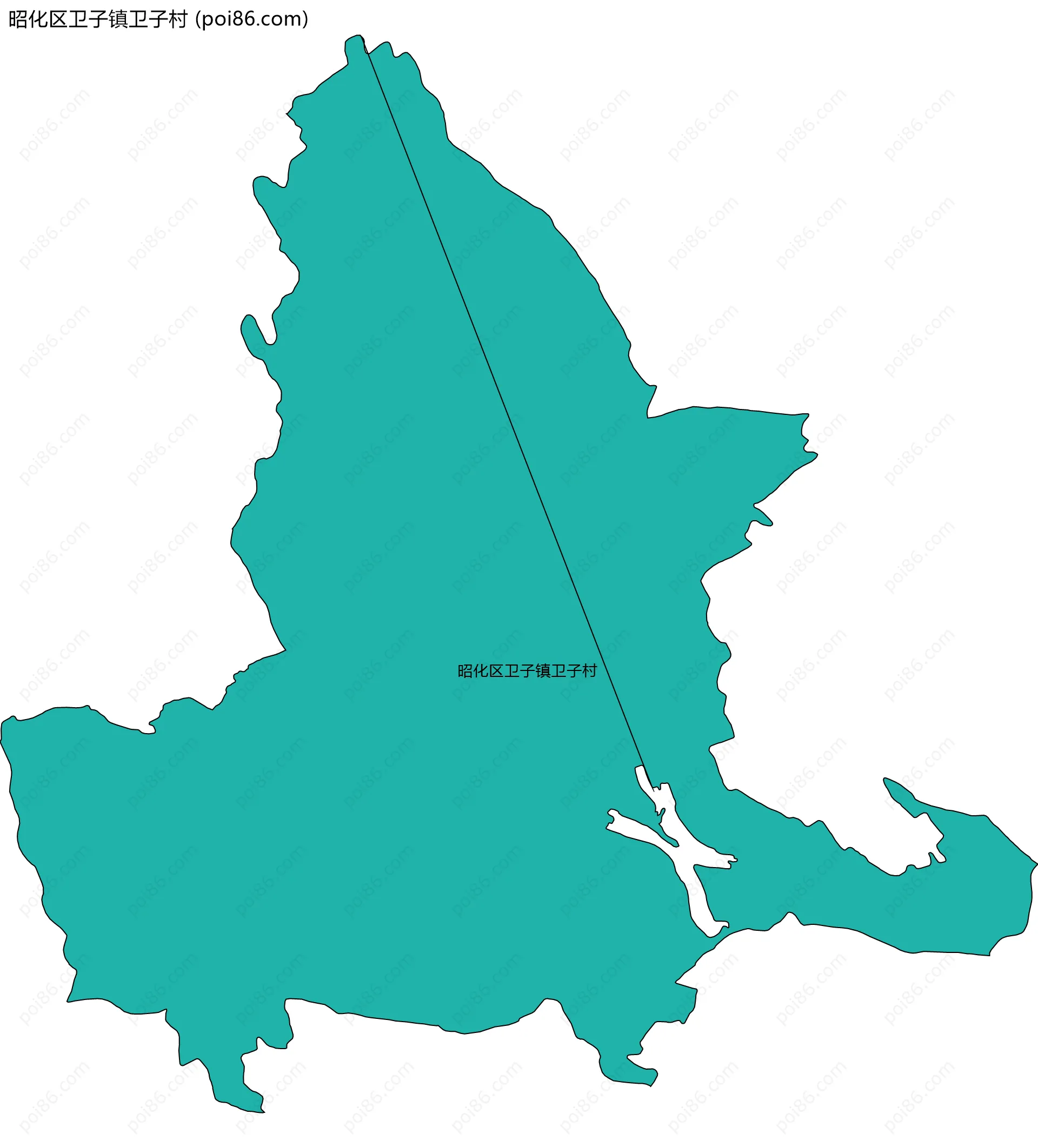 昭化区卫子镇卫子村边界地图