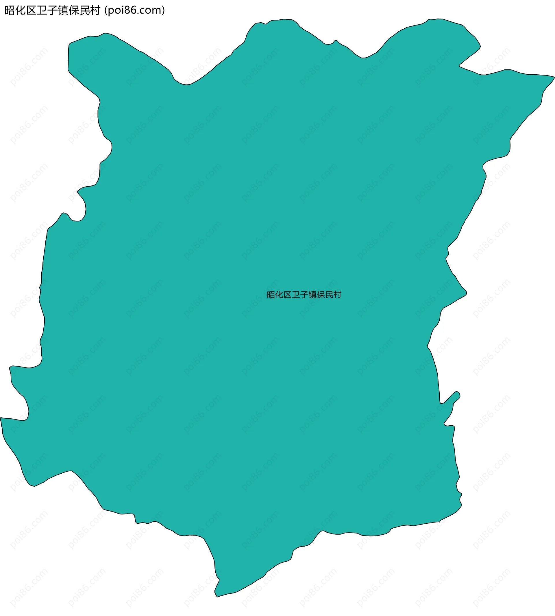 昭化区卫子镇保民村边界地图
