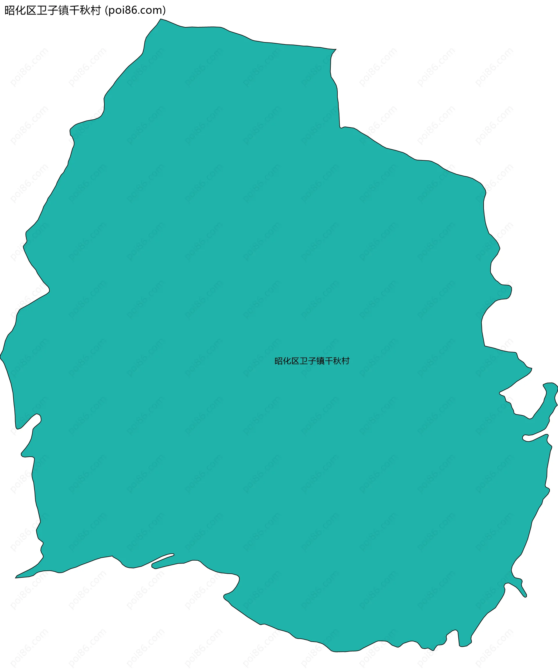昭化区卫子镇千秋村边界地图