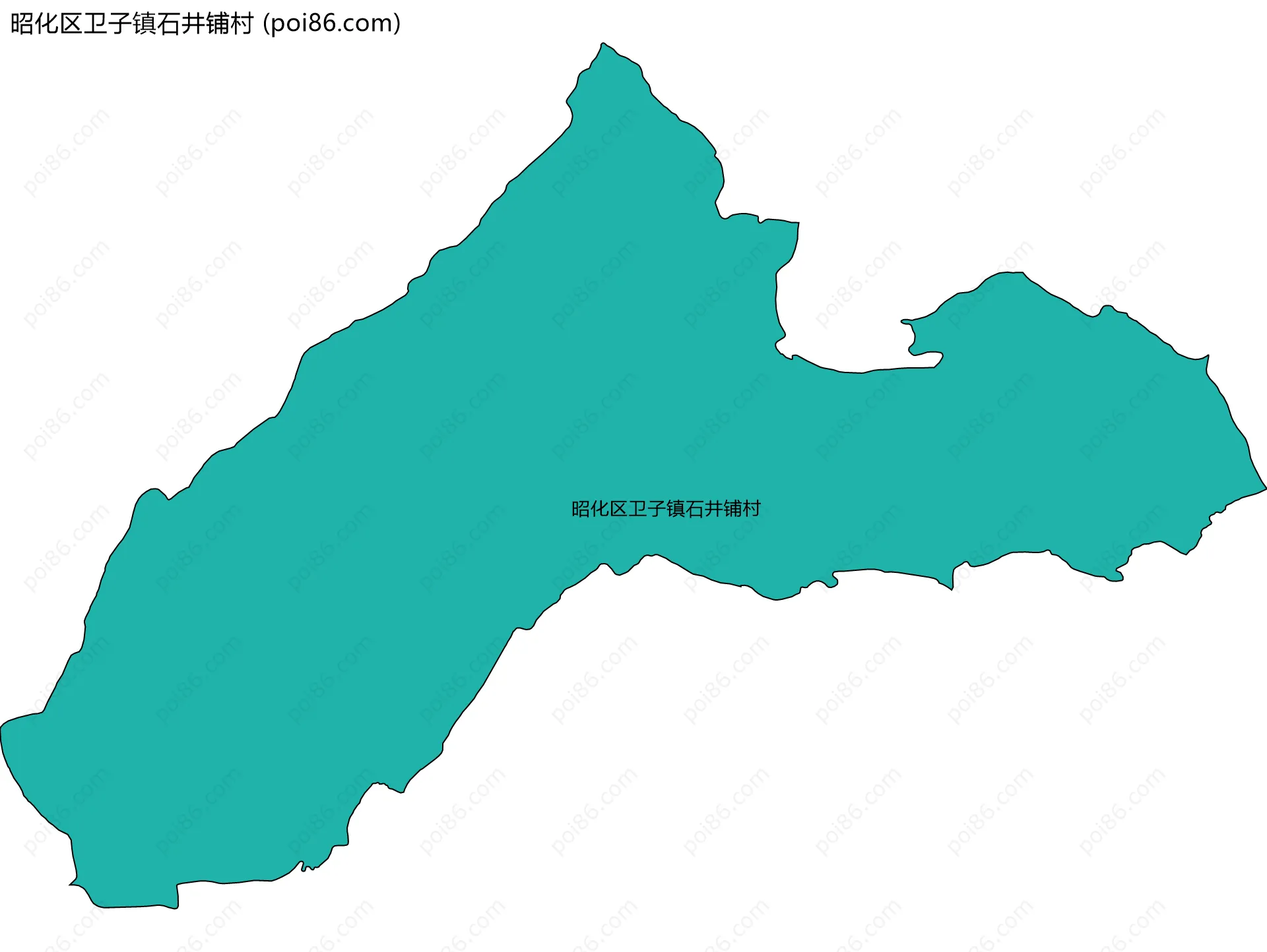 昭化区卫子镇石井铺村边界地图