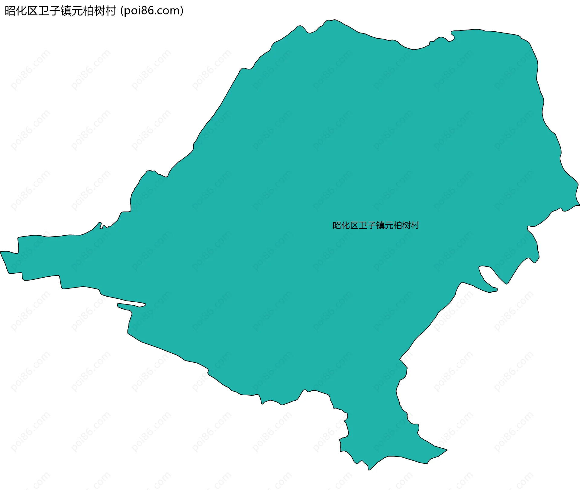 昭化区卫子镇元柏树村边界地图