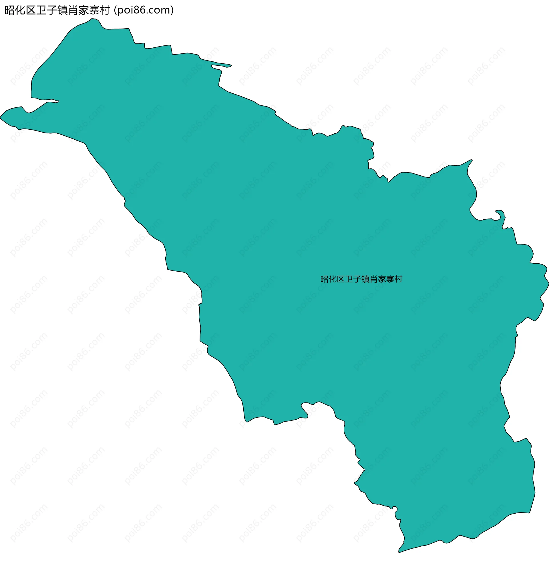 昭化区卫子镇肖家寨村边界地图