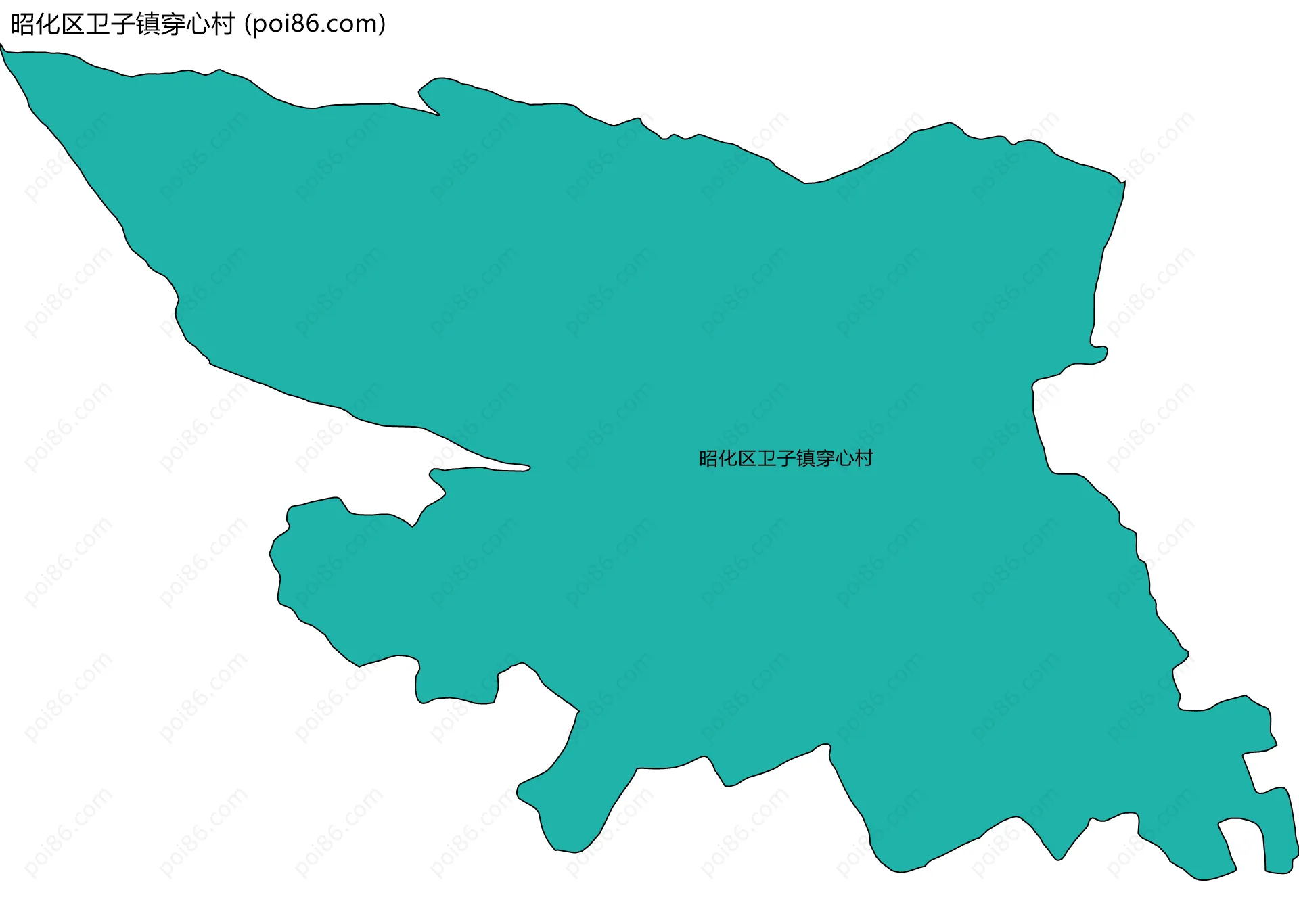 昭化区卫子镇穿心村边界地图