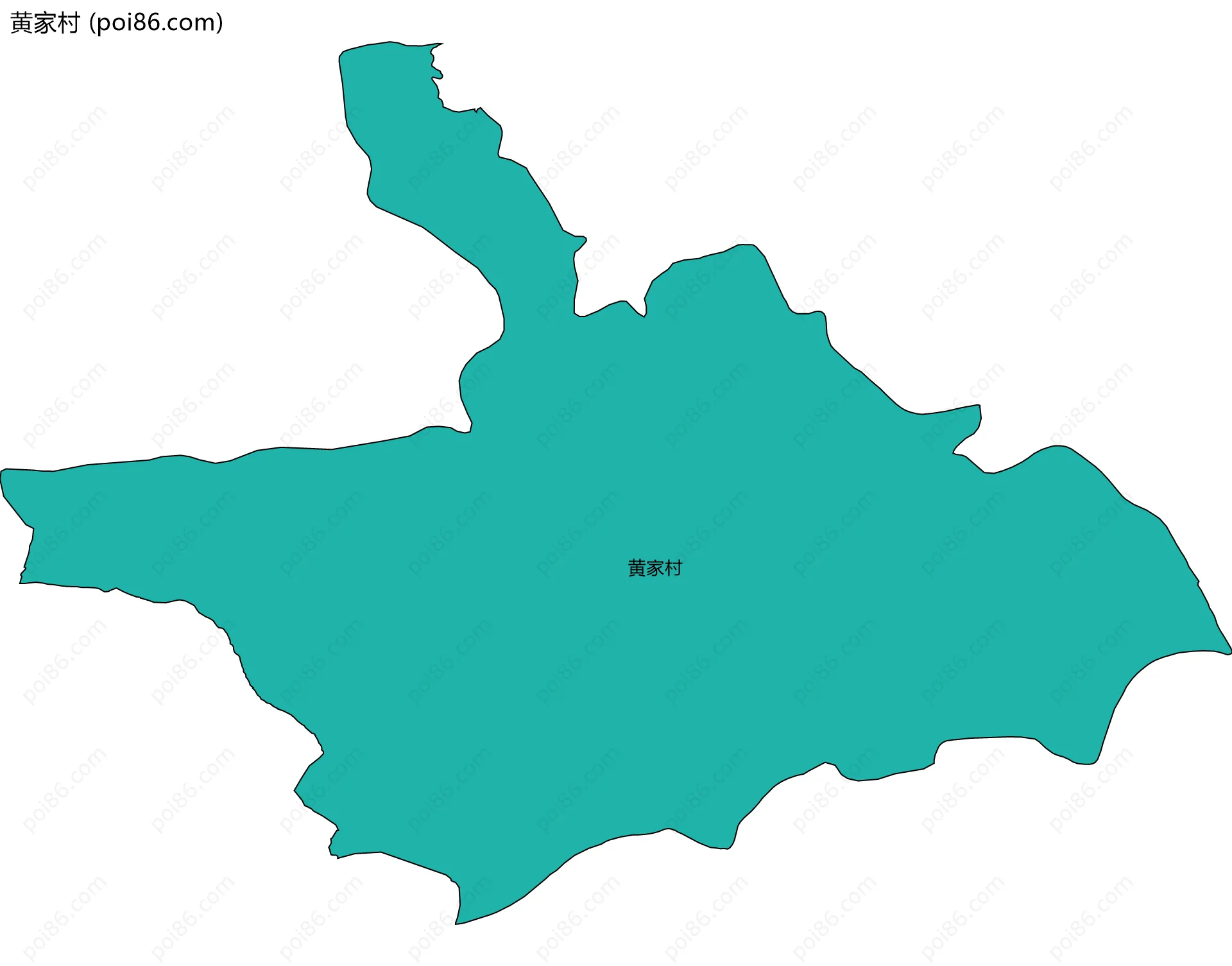 黄家村边界地图