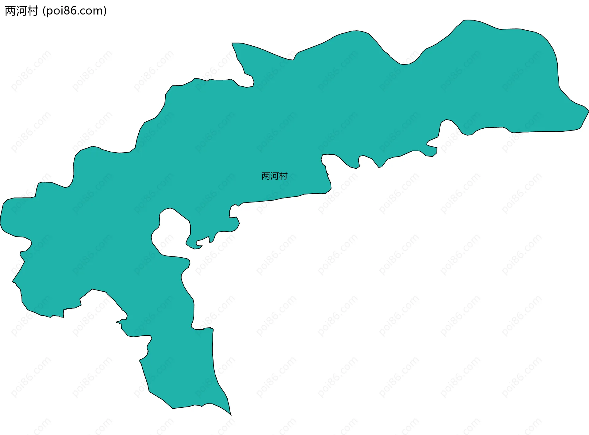 两河村边界地图