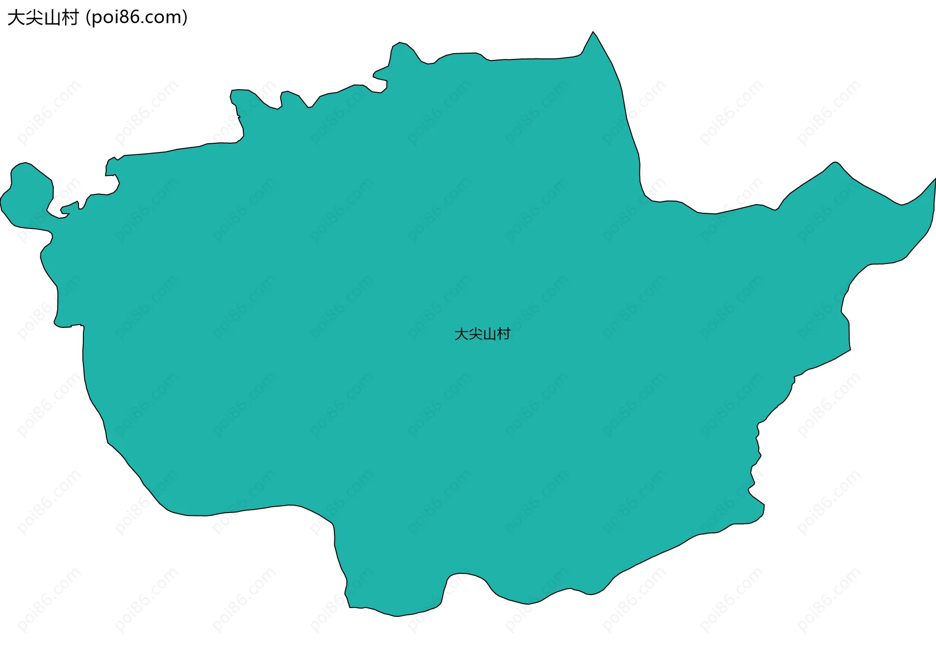大尖山村边界地图