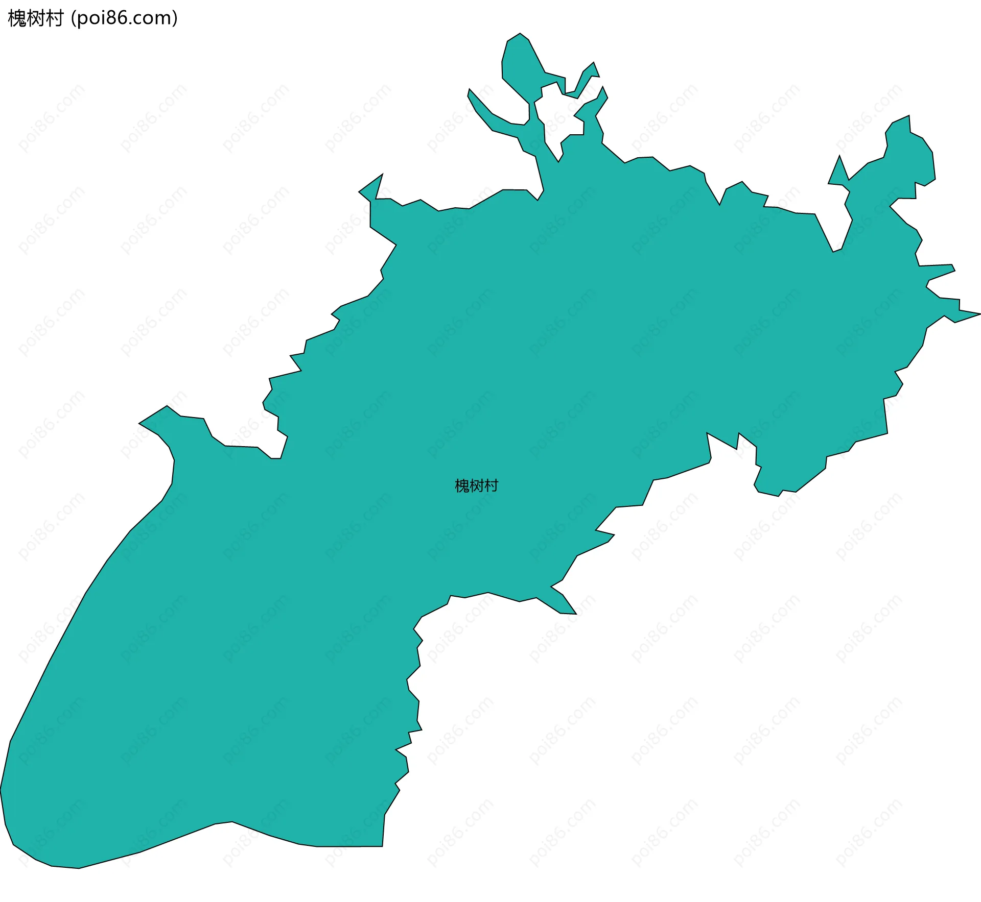 槐树村边界地图