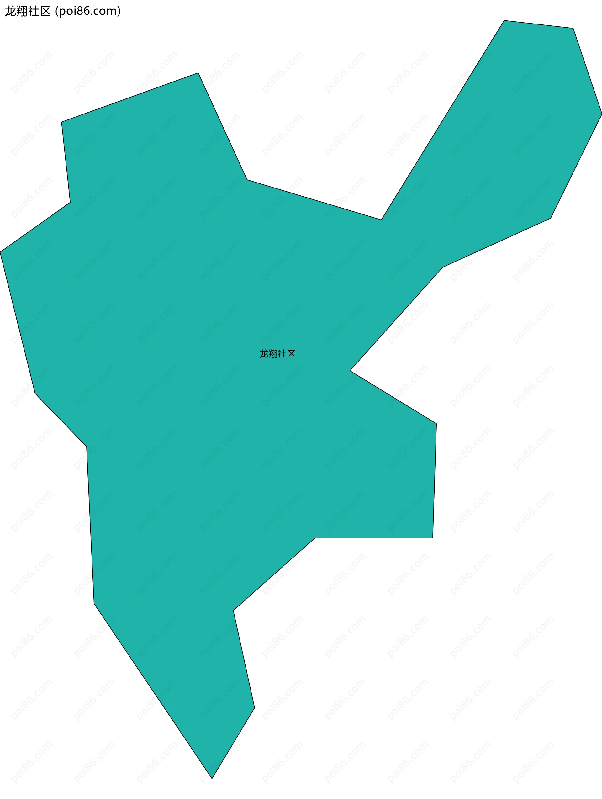 龙翔社区边界地图