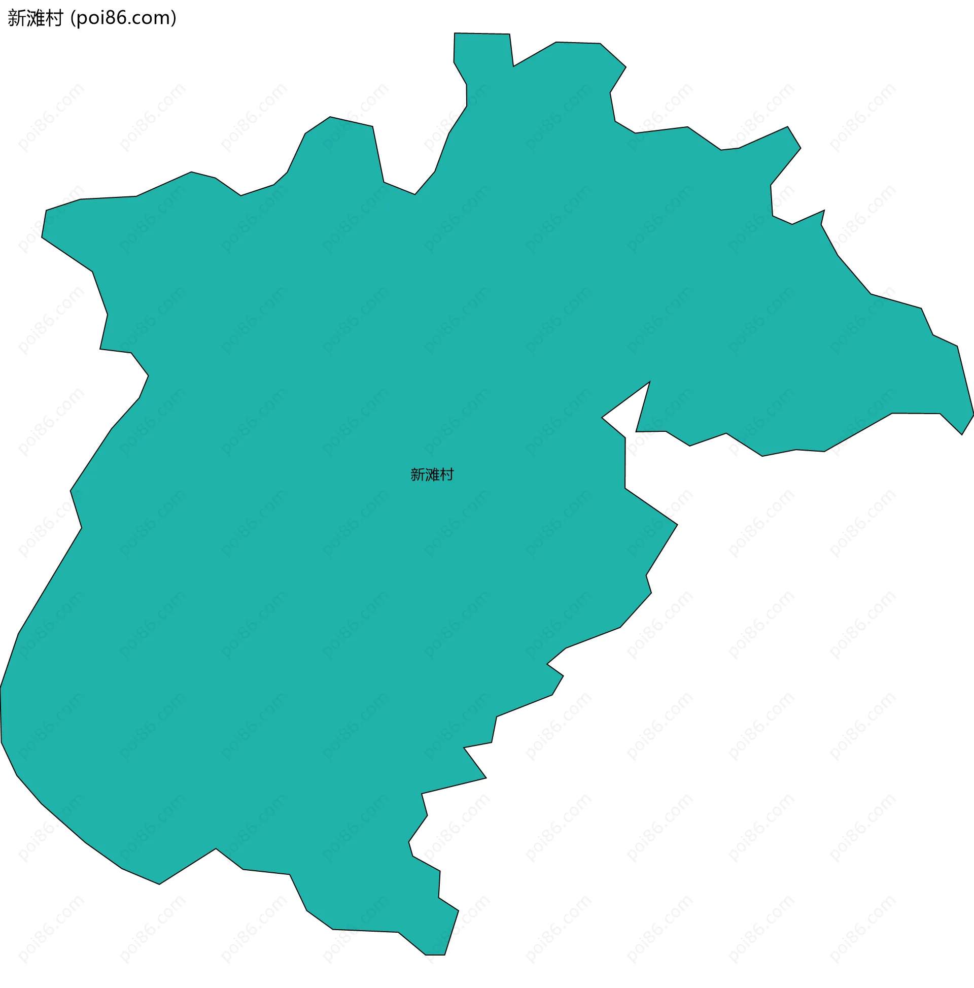 新滩村边界地图