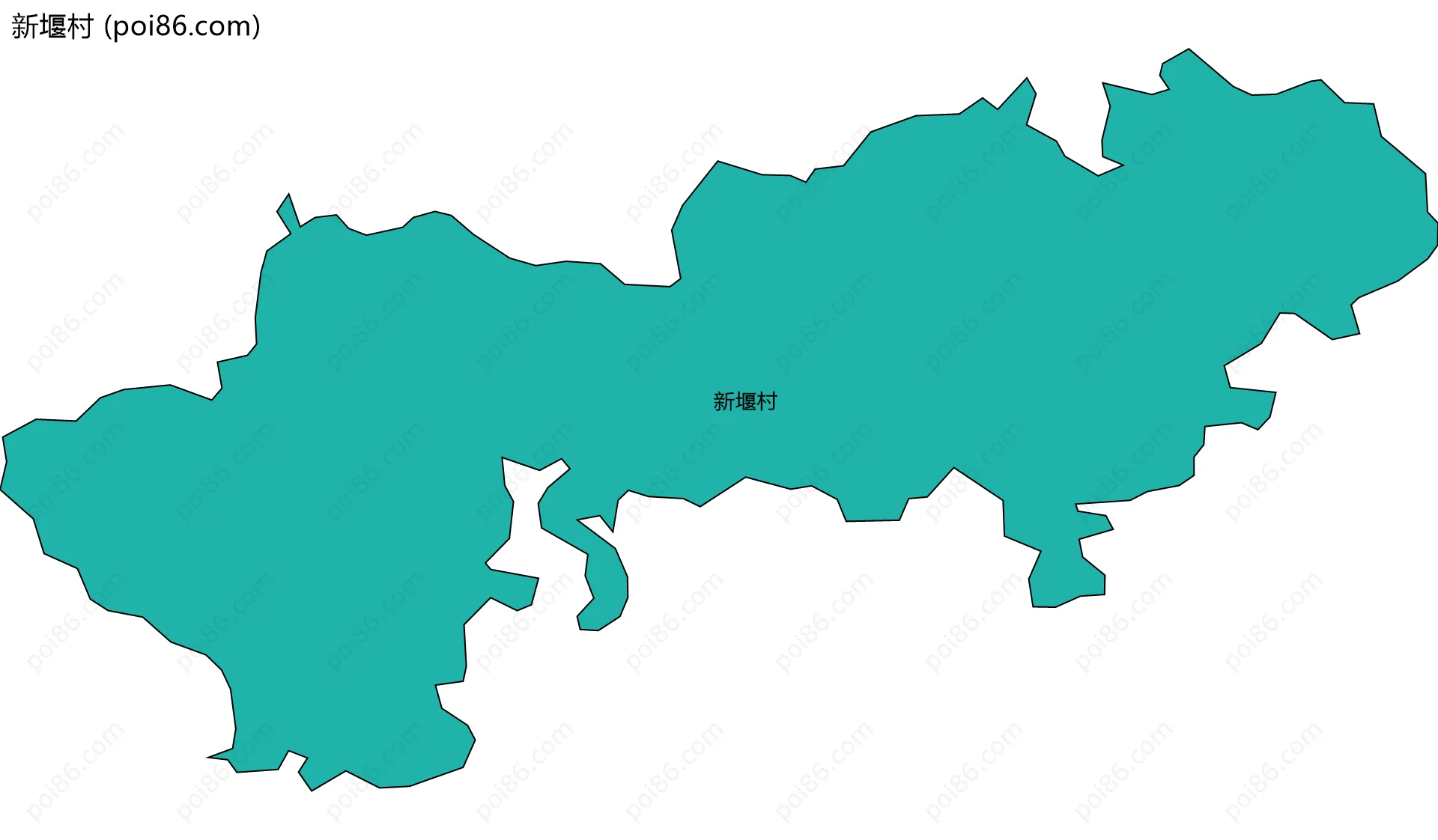 新堰村边界地图