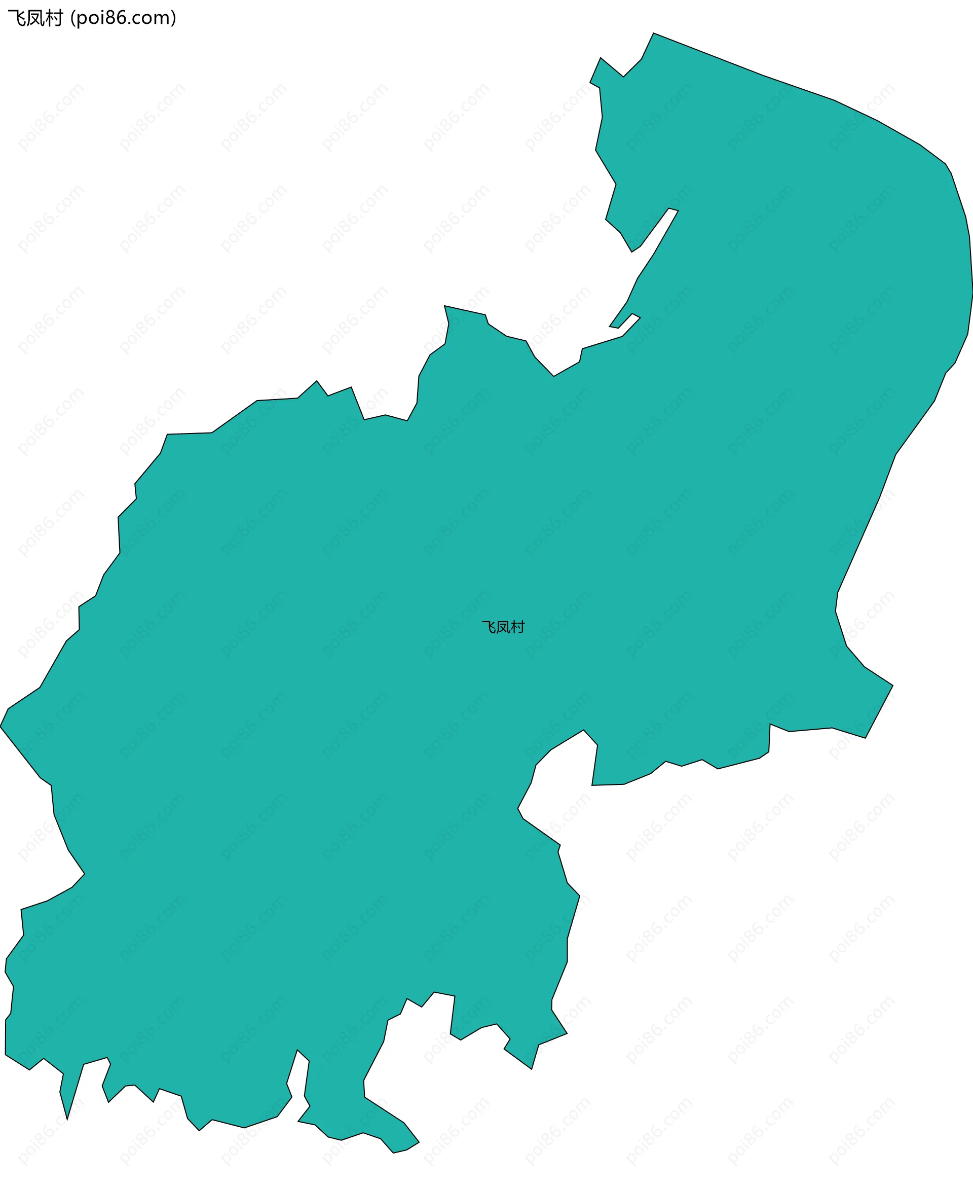 飞凤村边界地图