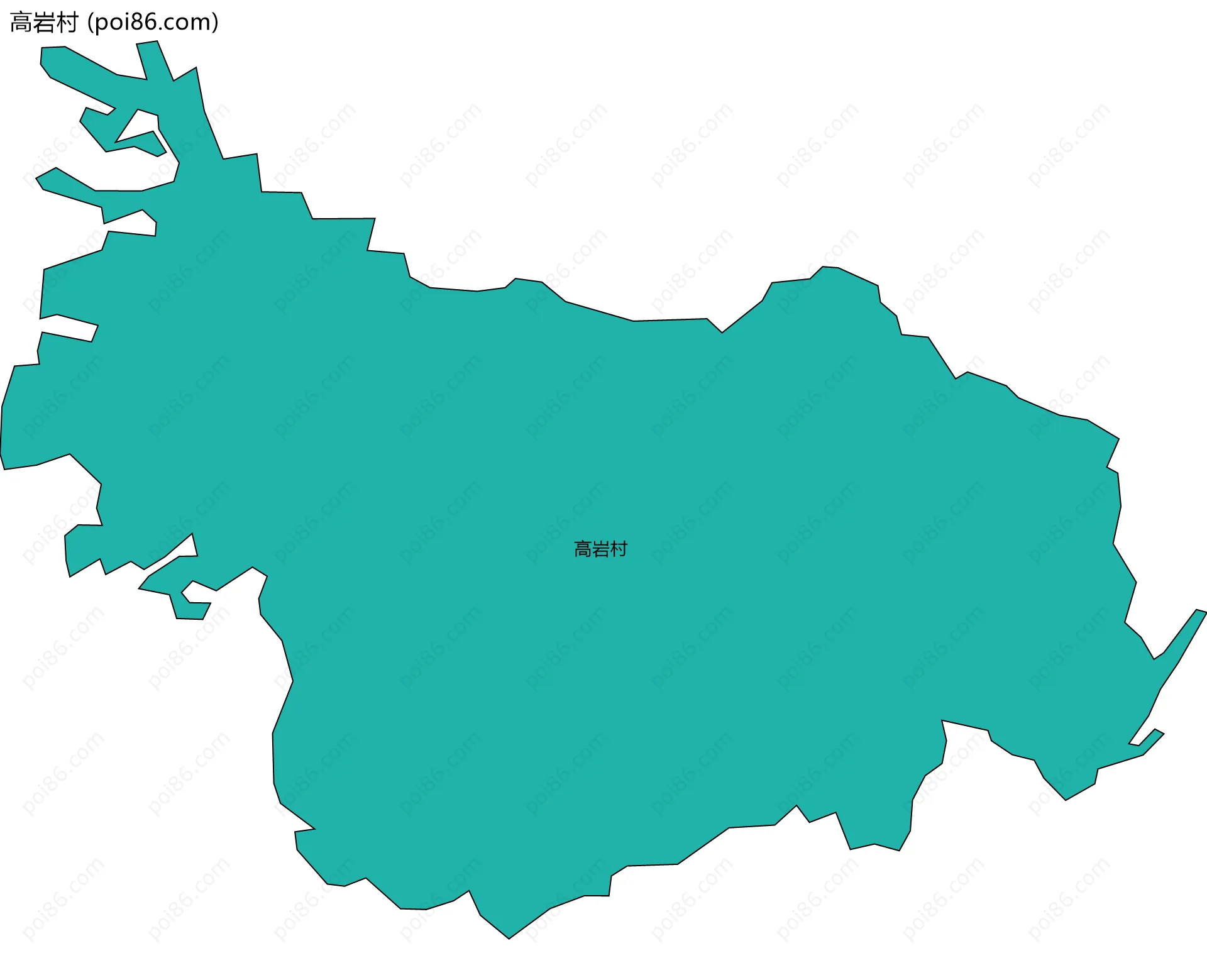 高岩村边界地图