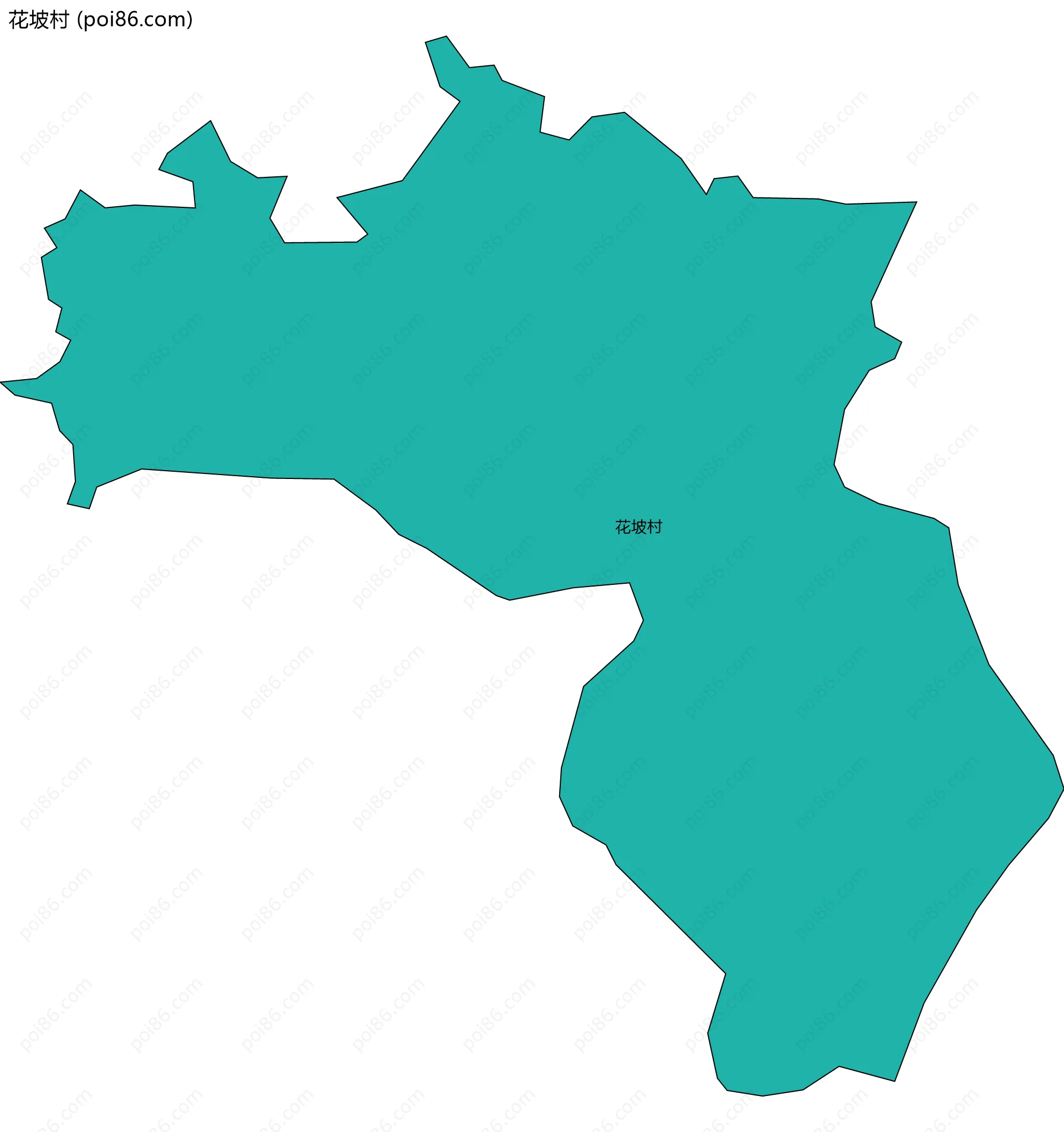 花坡村边界地图