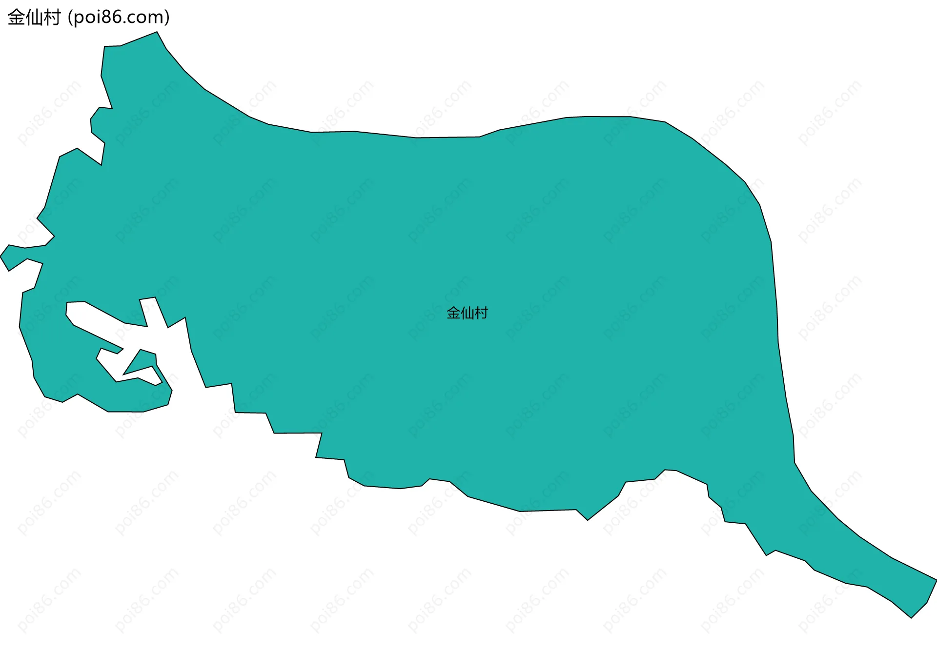 金仙村边界地图