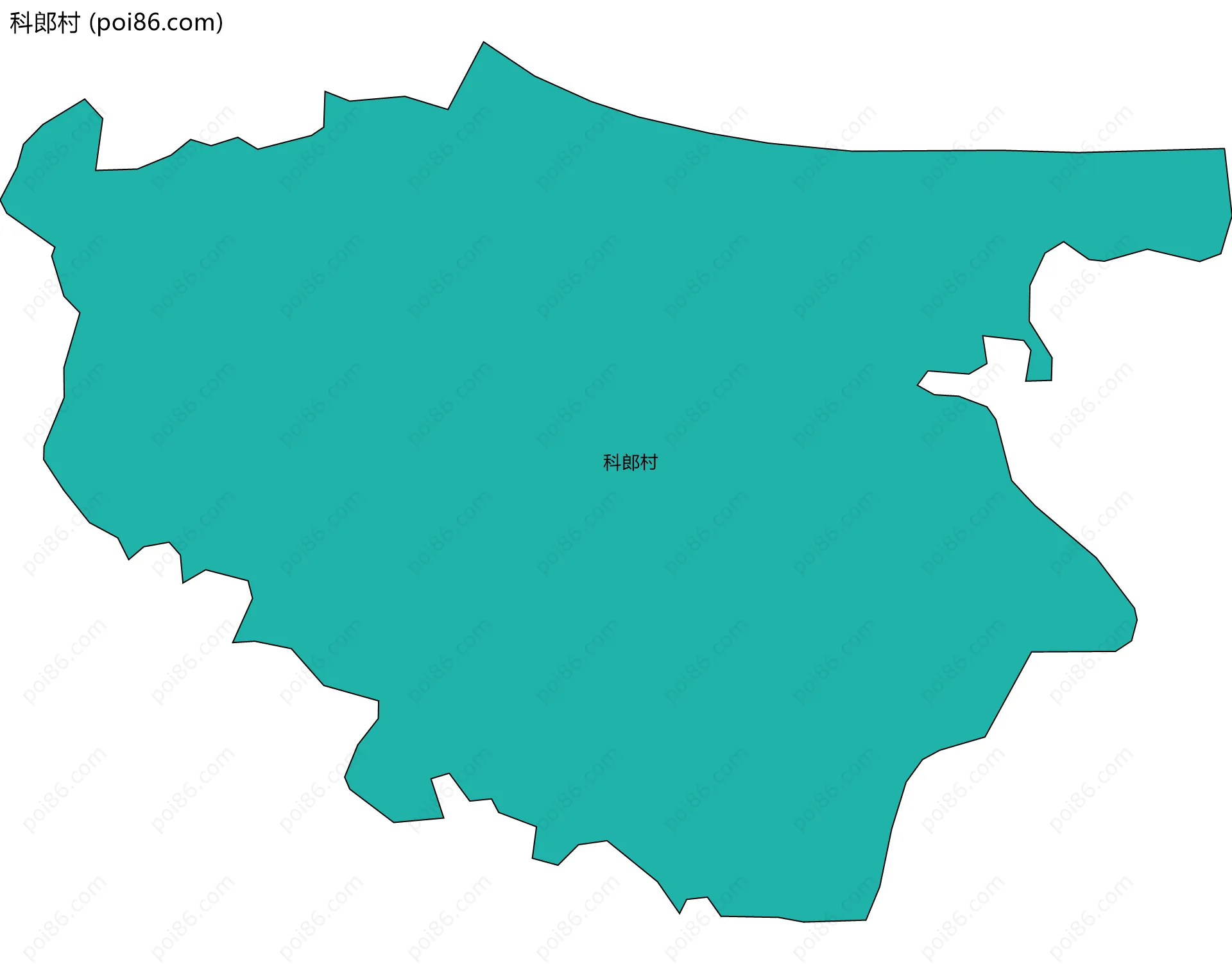 科郎村边界地图