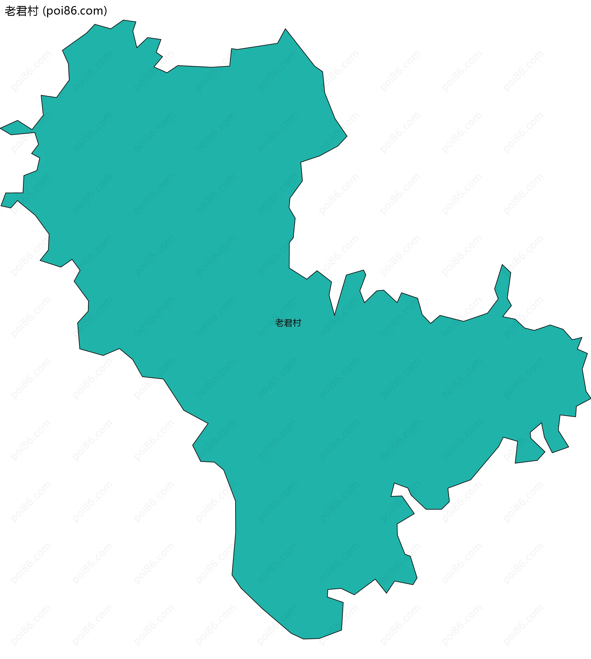 老君村边界地图