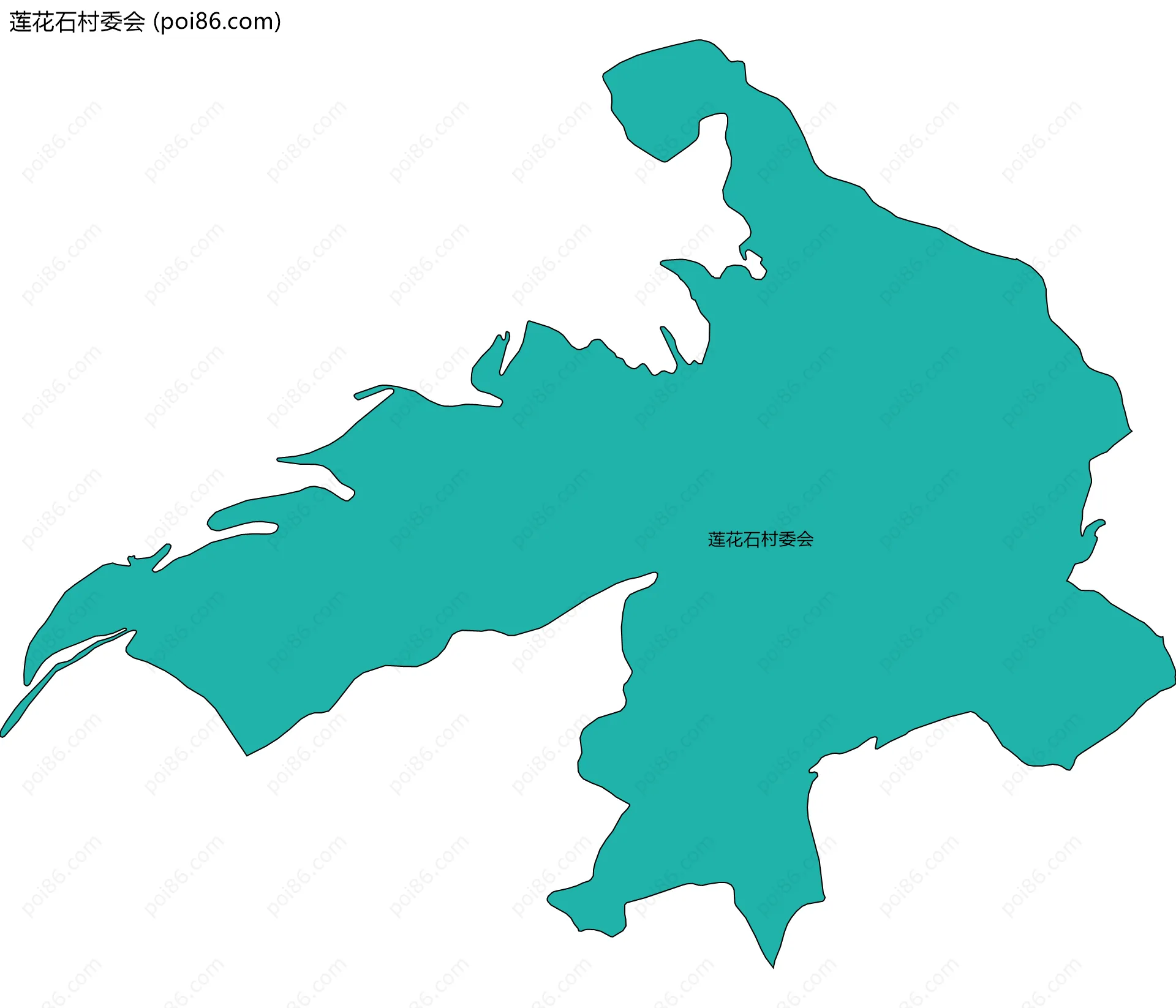 莲花石村委会边界地图