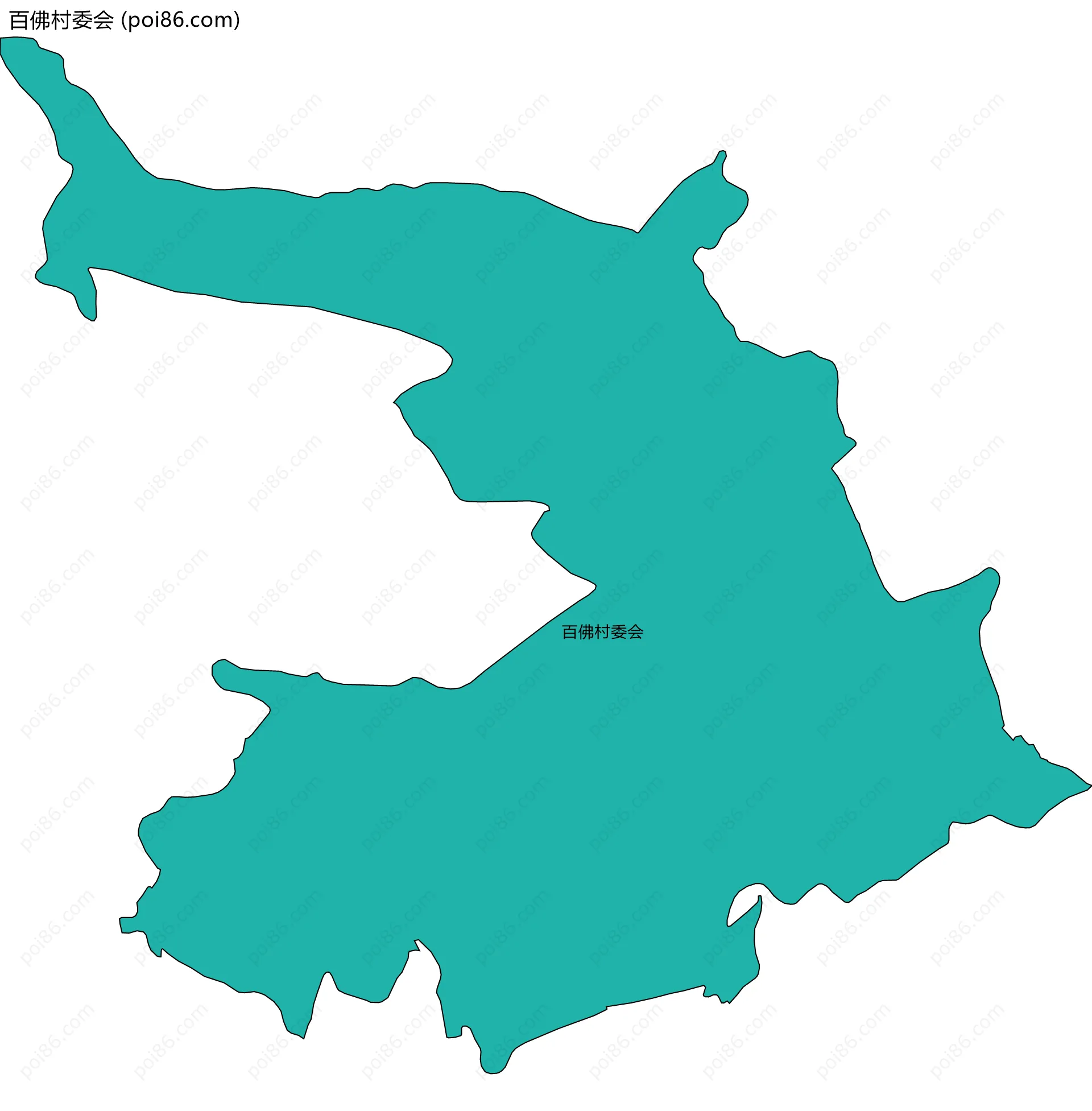 百佛村委会边界地图