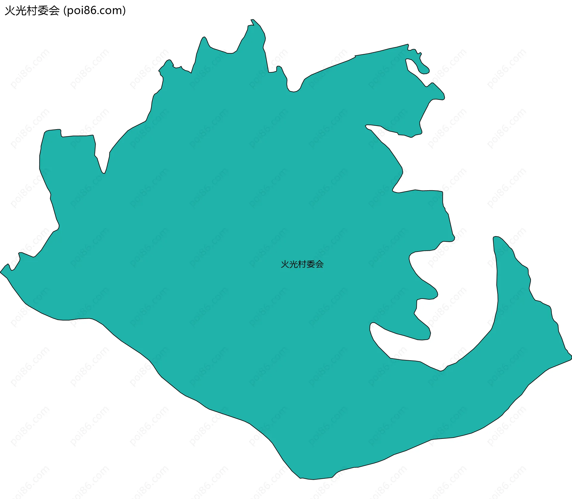 火光村委会边界地图