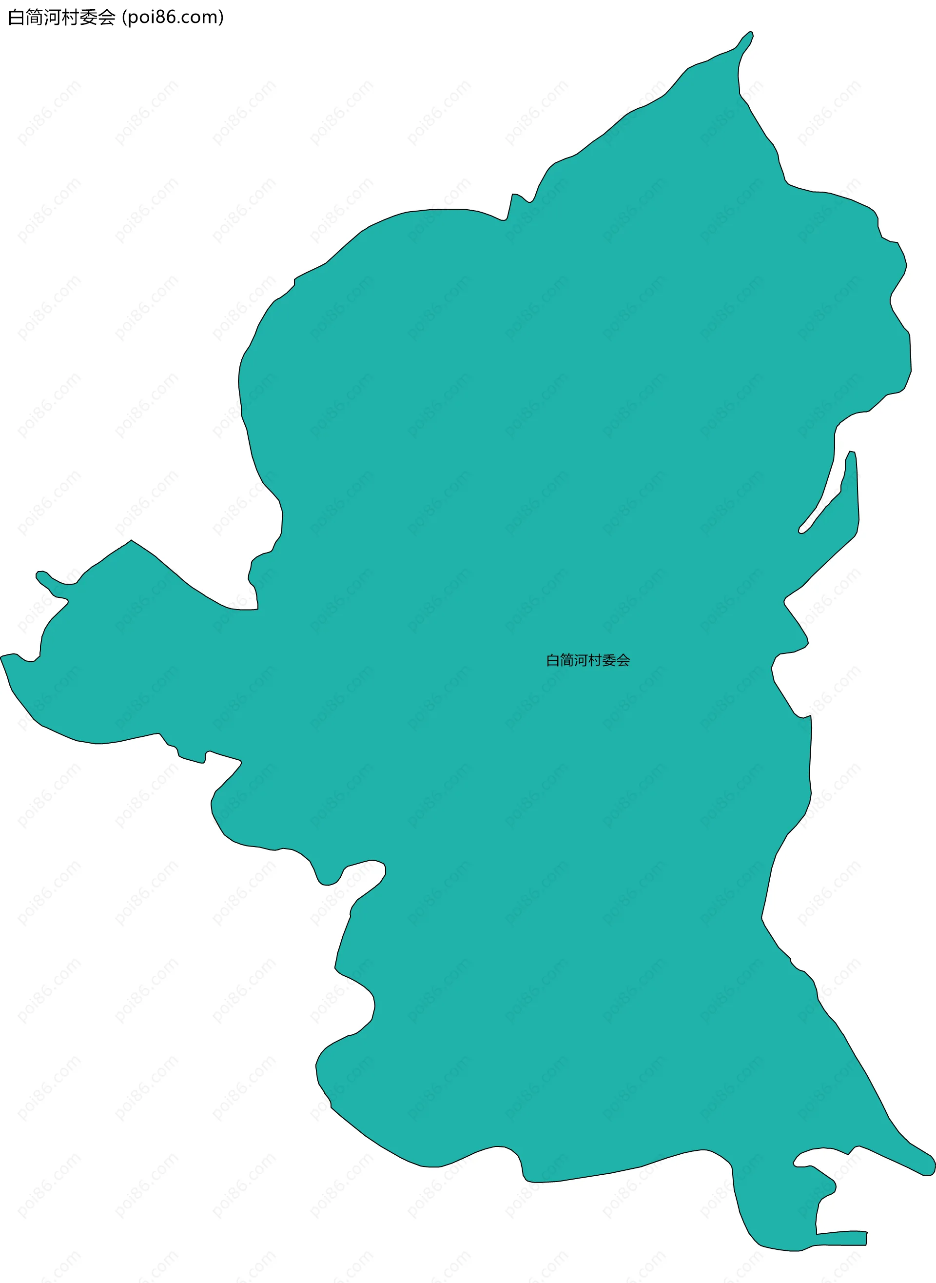 白简河村委会边界地图