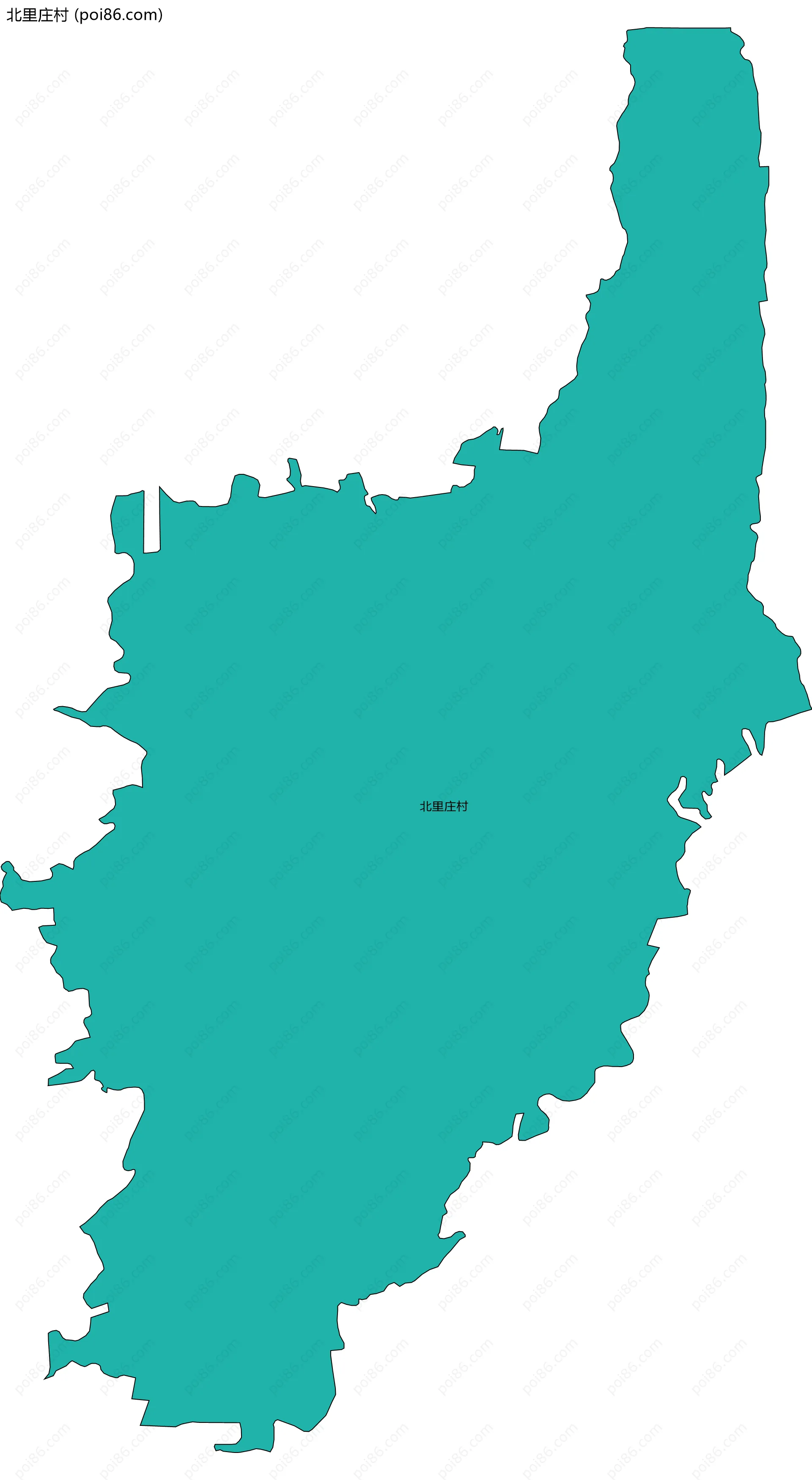 北里庄村边界地图