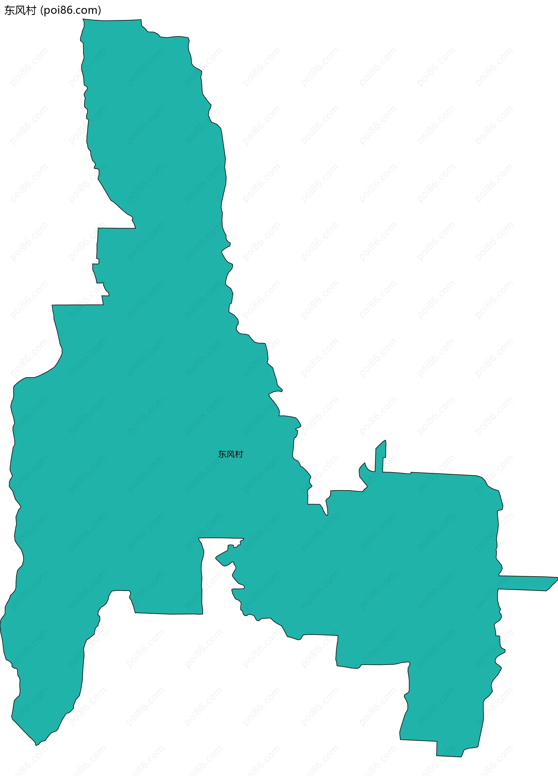 东风村边界地图