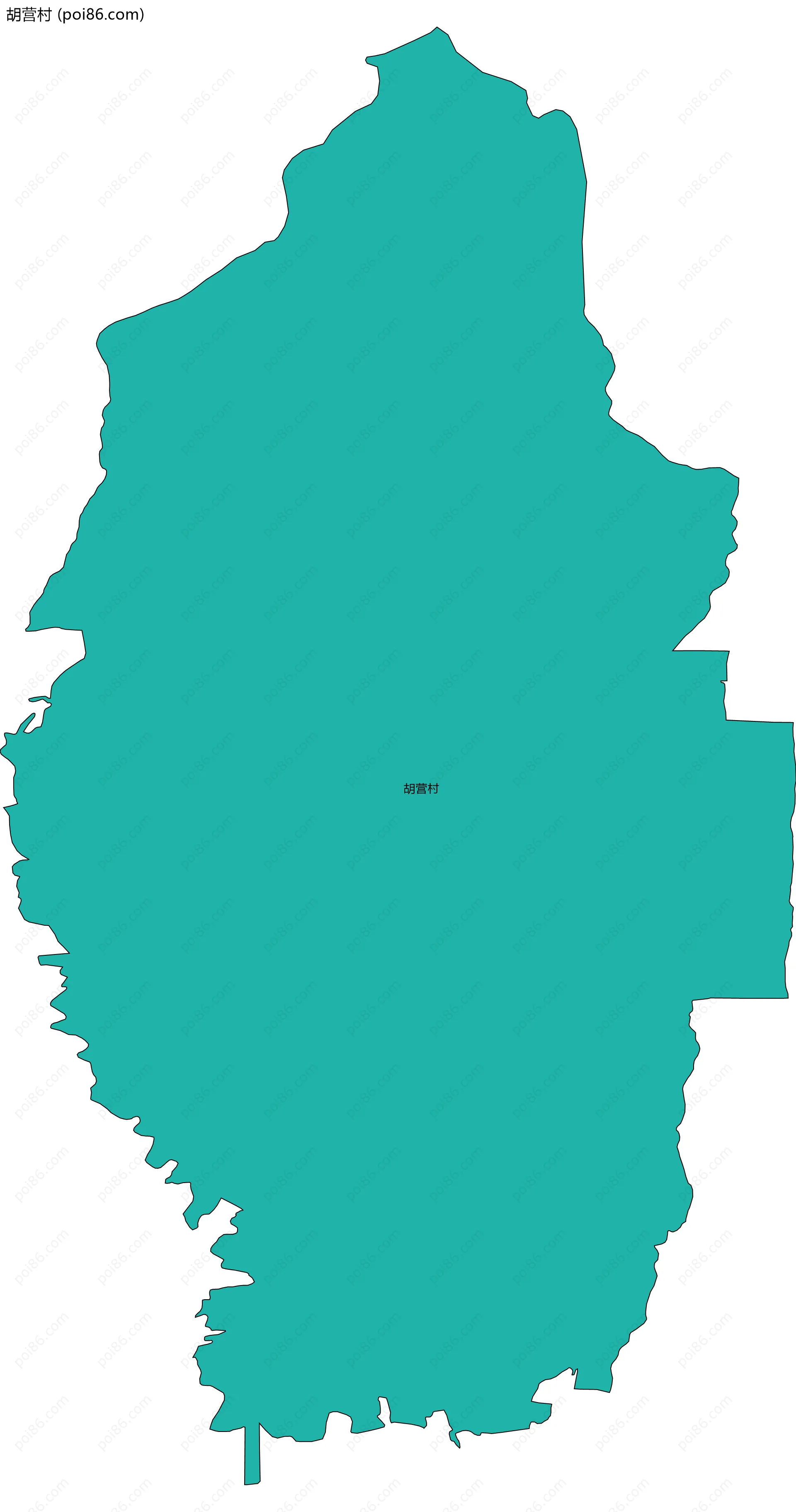 胡营村边界地图