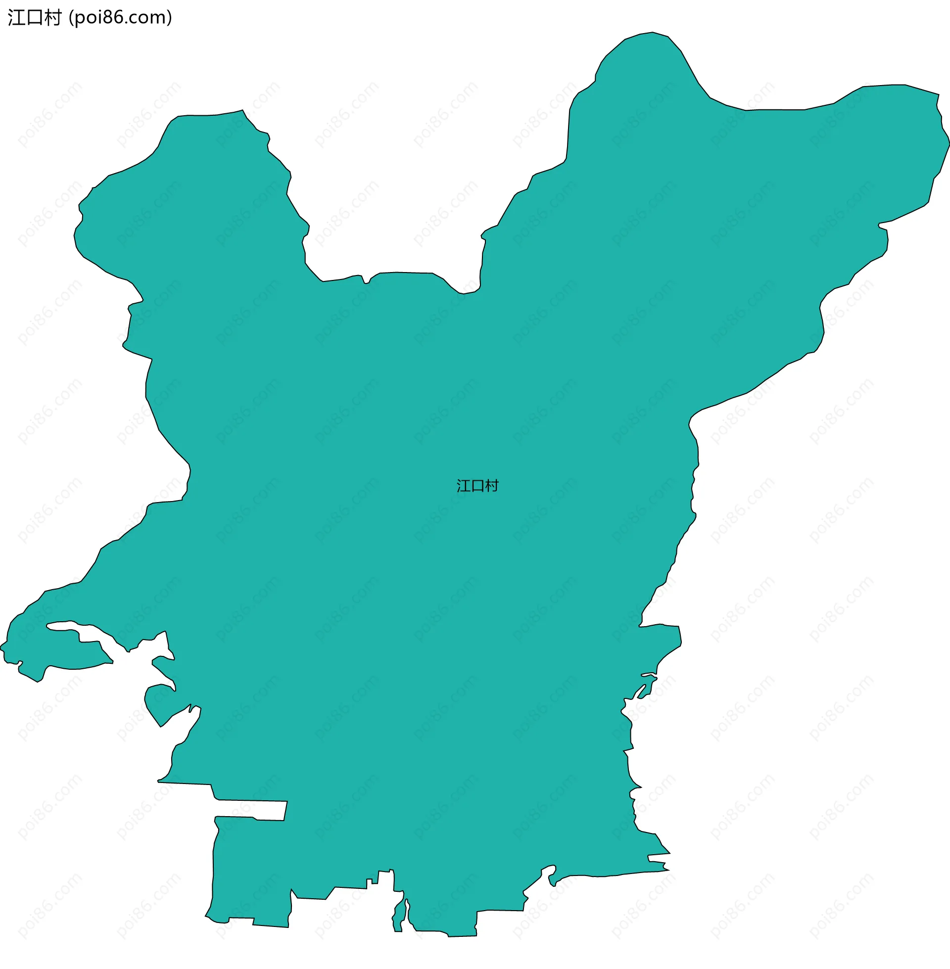 江口村边界地图