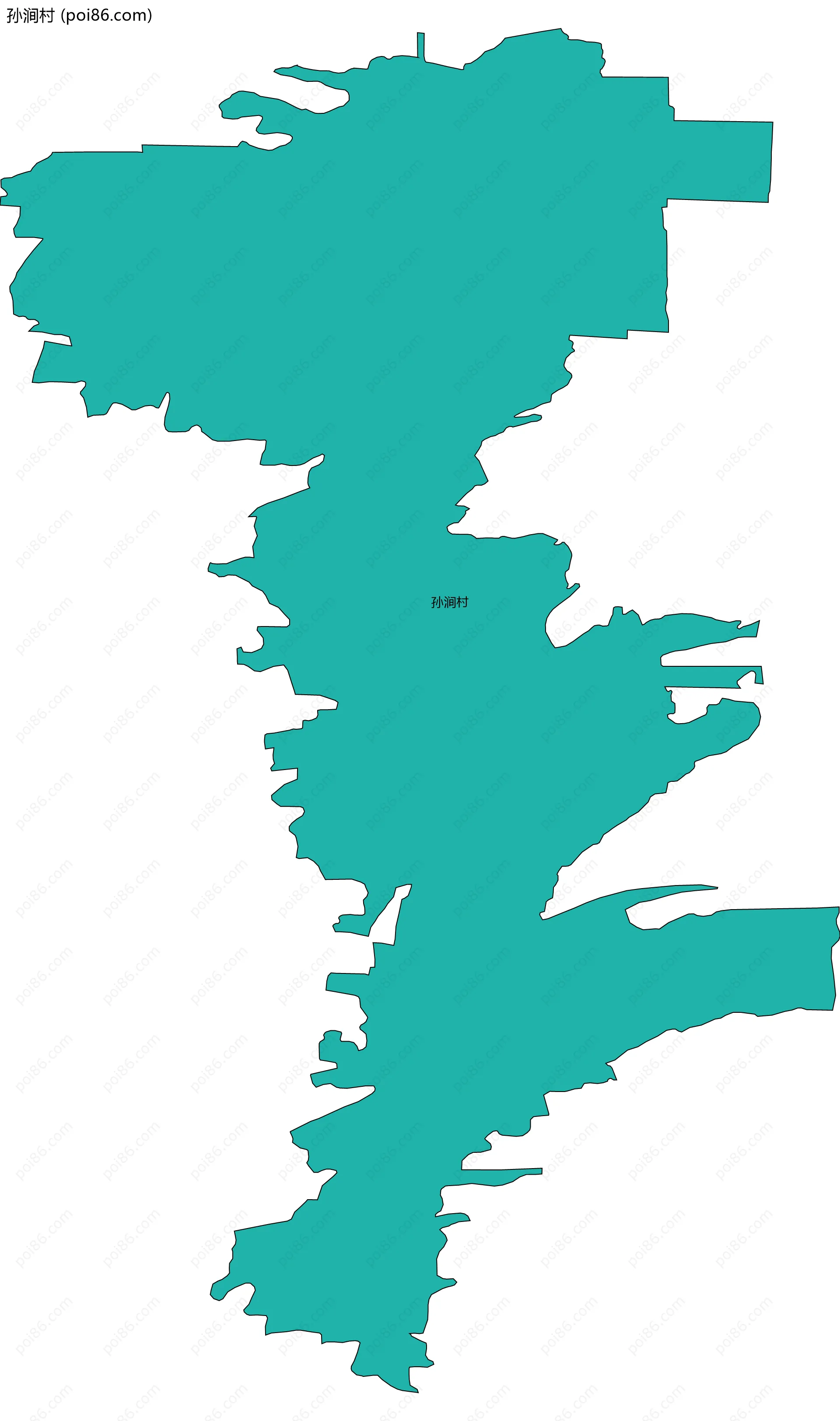 孙涧村边界地图