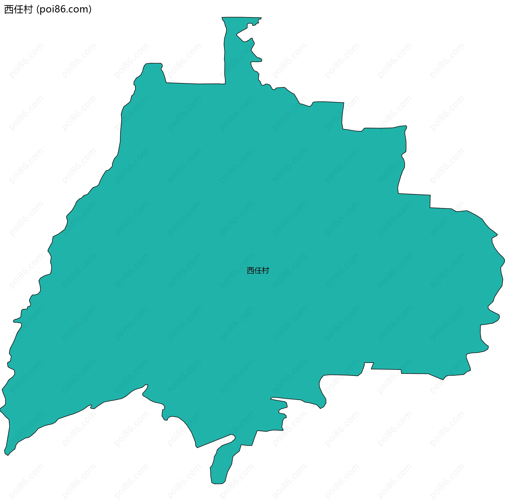 西任村边界地图