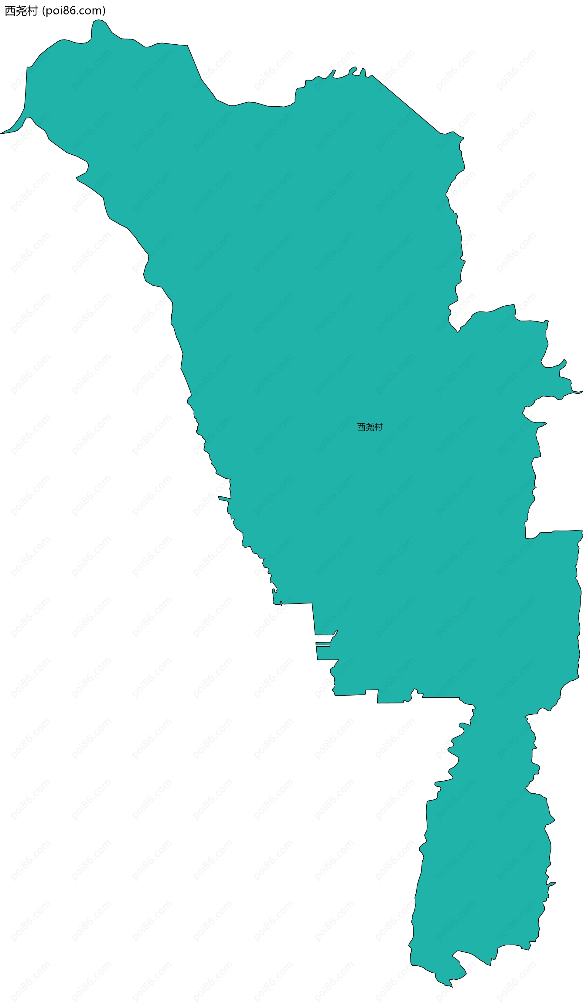 西尧村边界地图