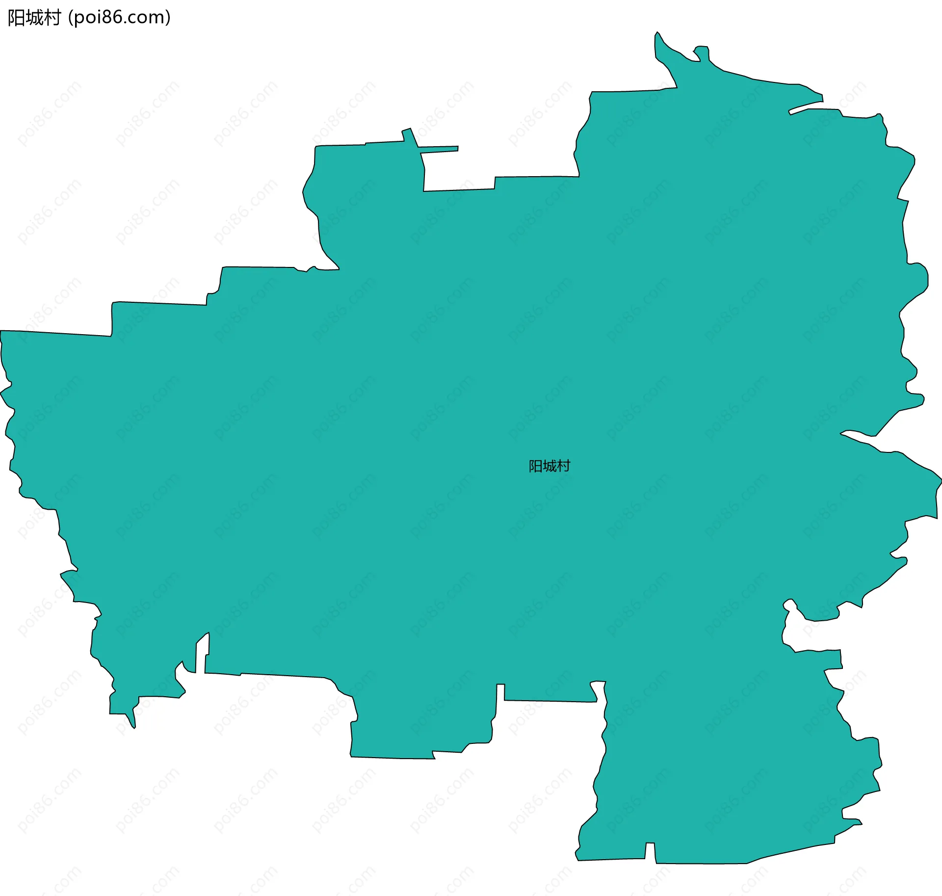 阳城村边界地图