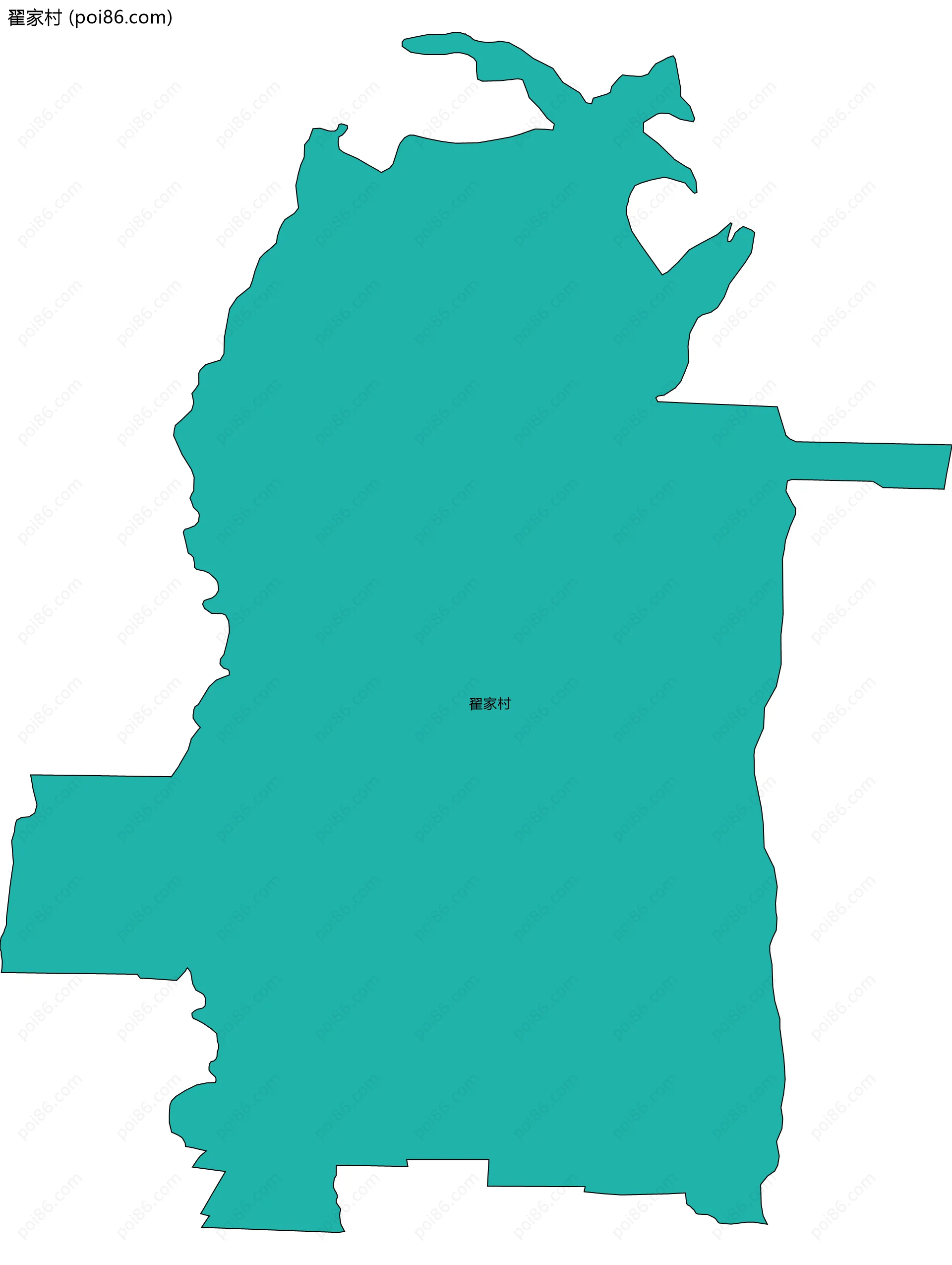 翟家村边界地图