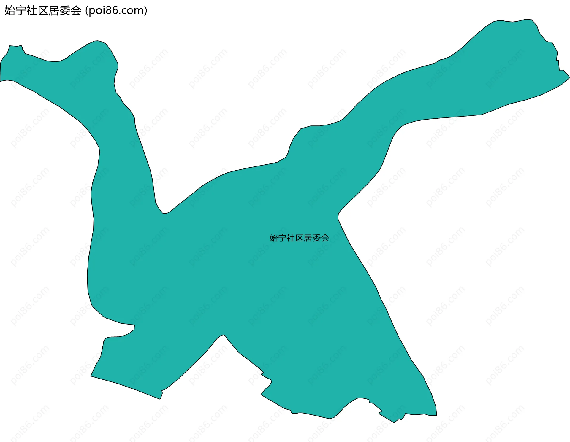 始宁社区居委会边界地图