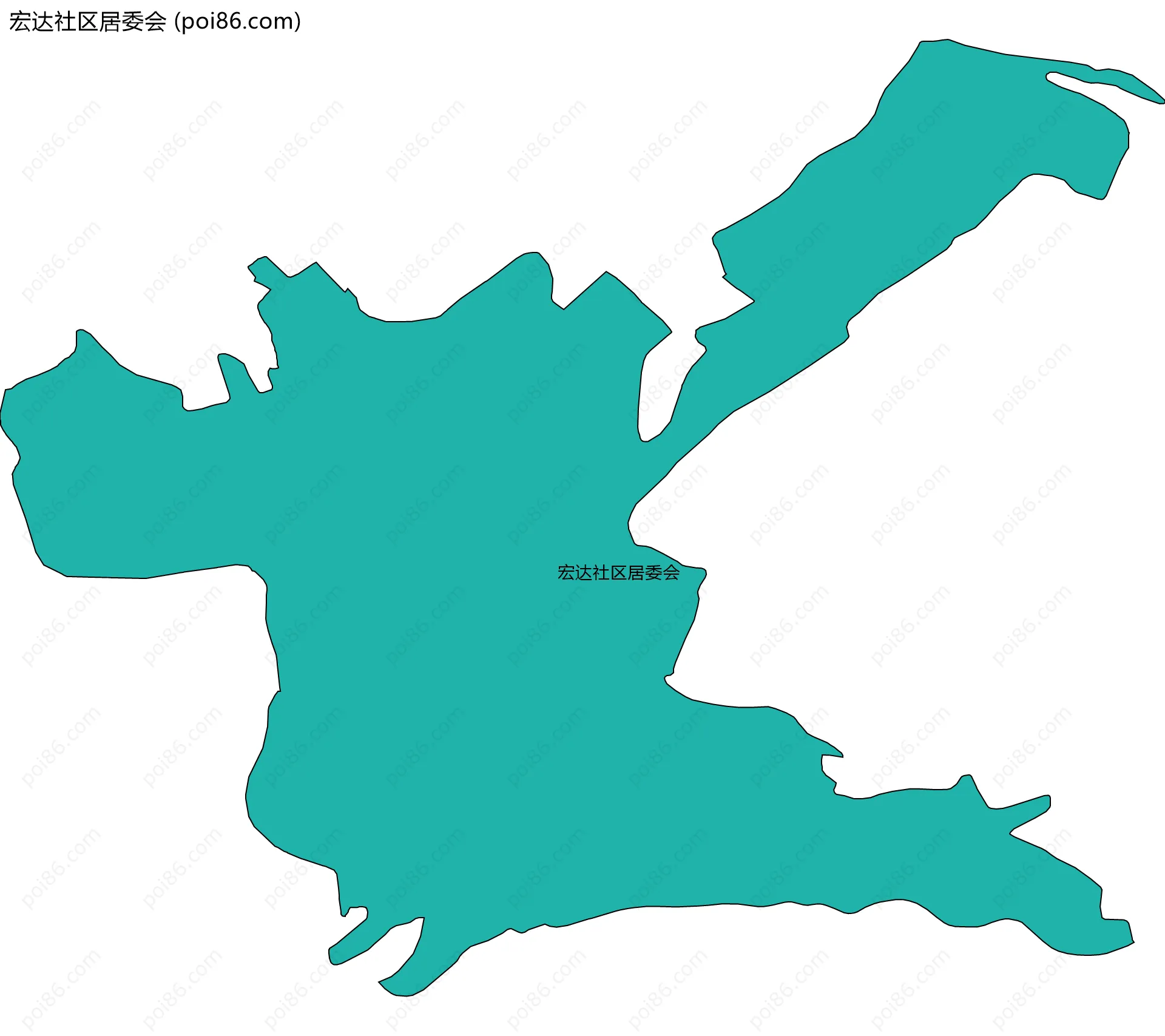 宏达社区居委会边界地图