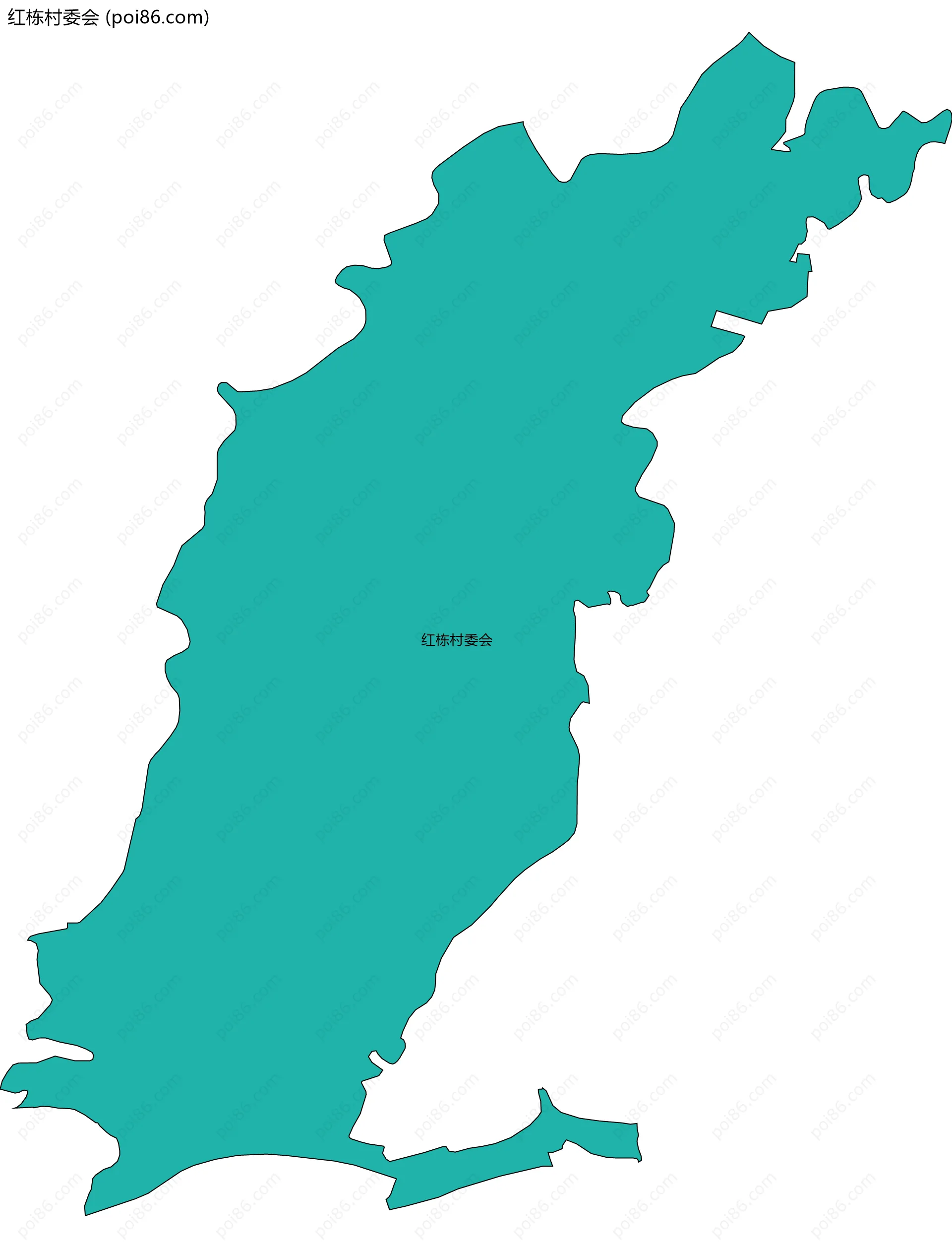 红栋村委会边界地图