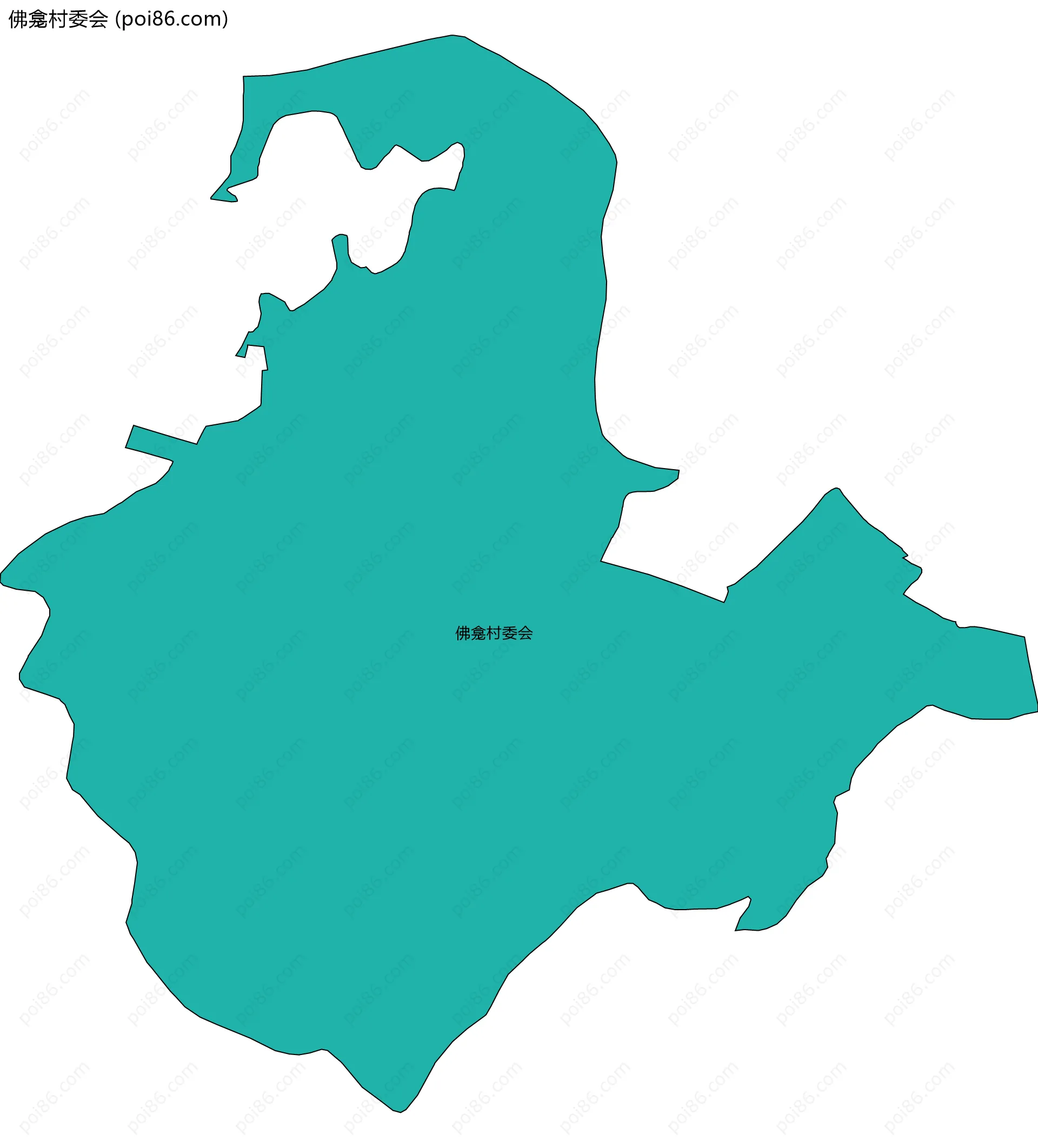 佛龛村委会边界地图