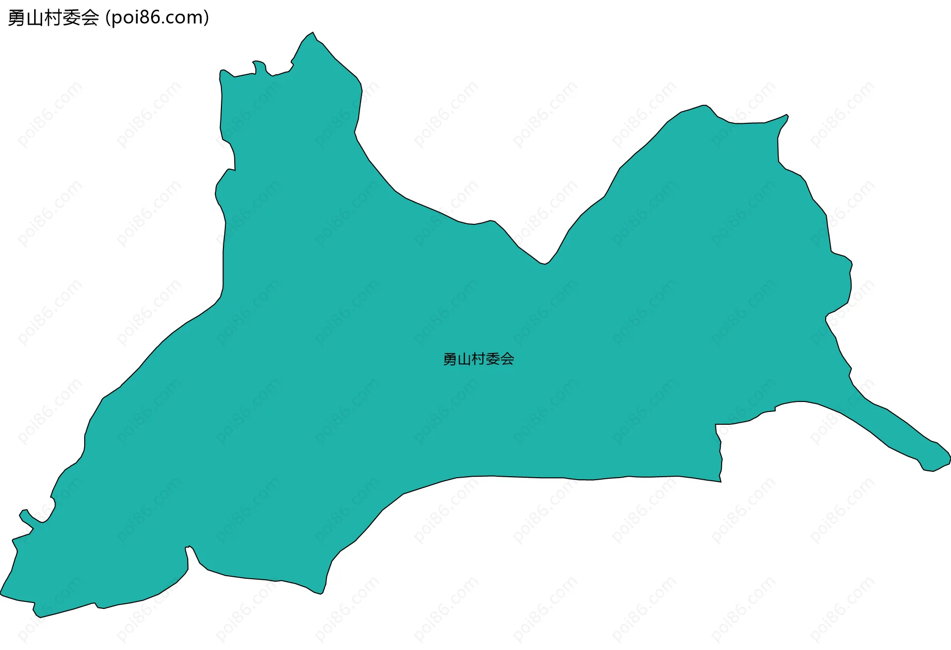 勇山村委会边界地图