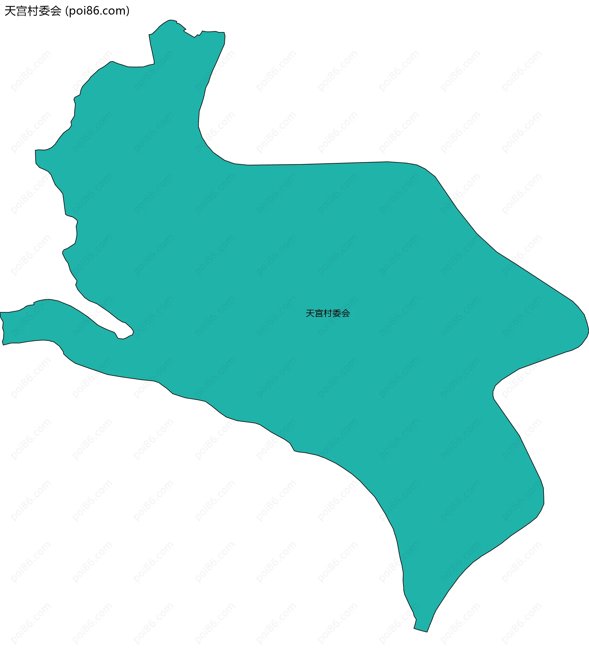 天宫村委会边界地图