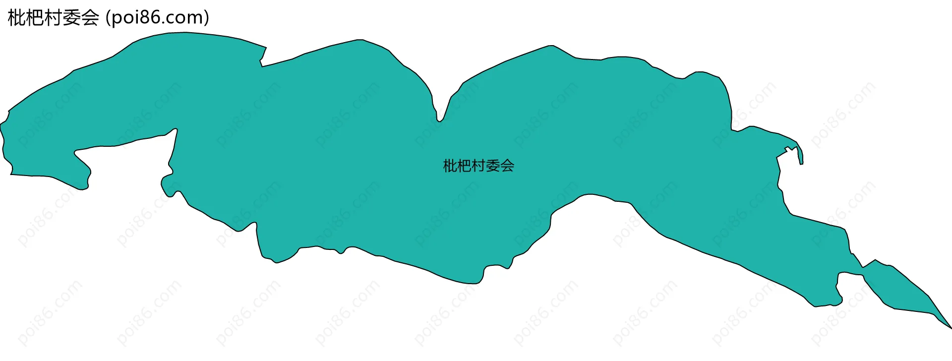 枇杷村委会边界地图