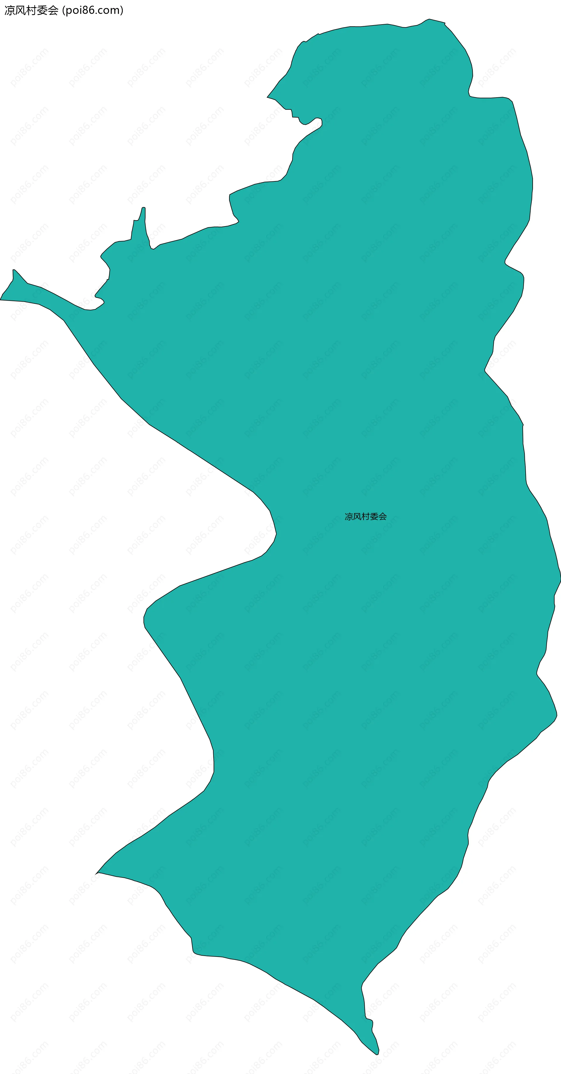 凉风村委会边界地图