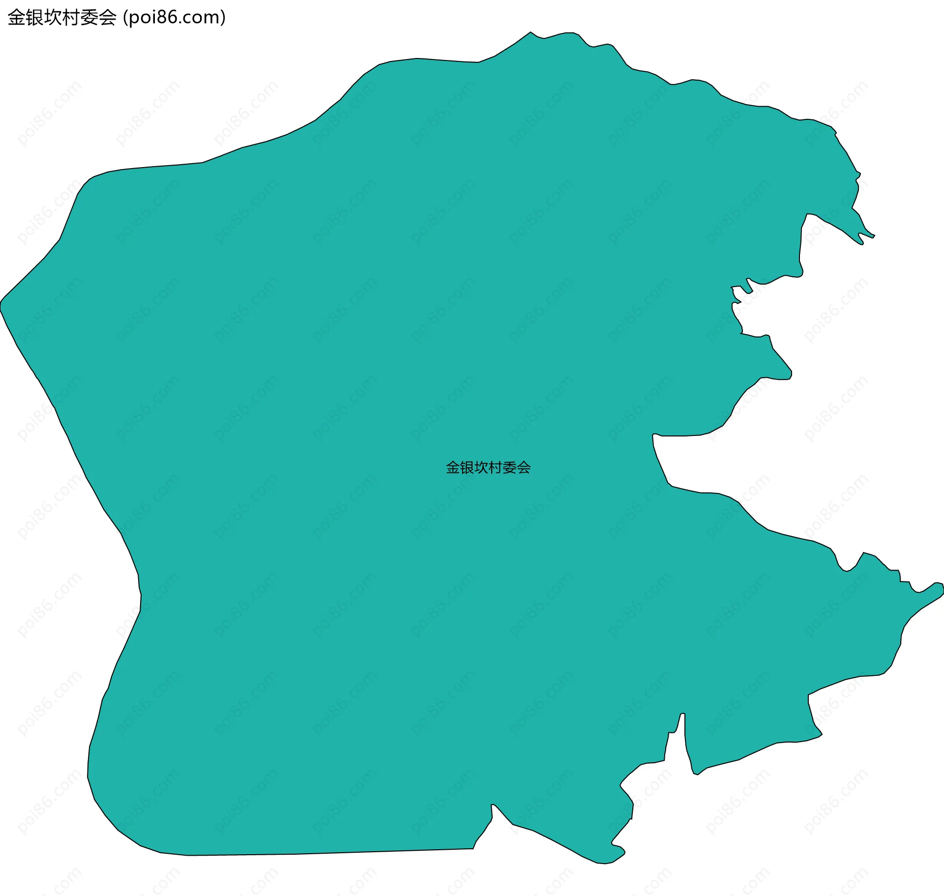 金银坎村委会边界地图