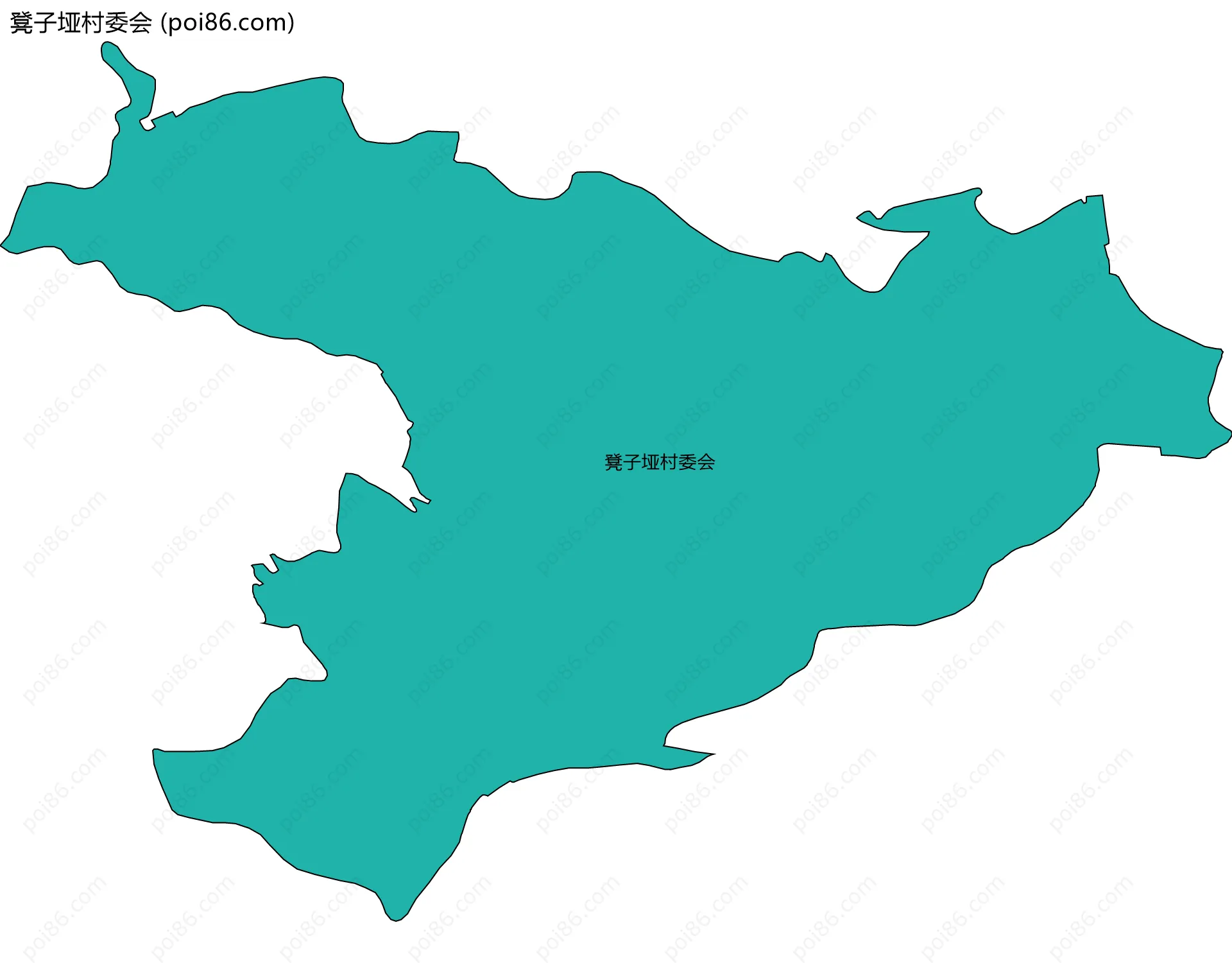 凳子垭村委会边界地图